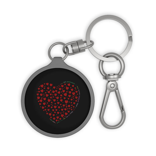 Red Heartfelt Keyring Tag