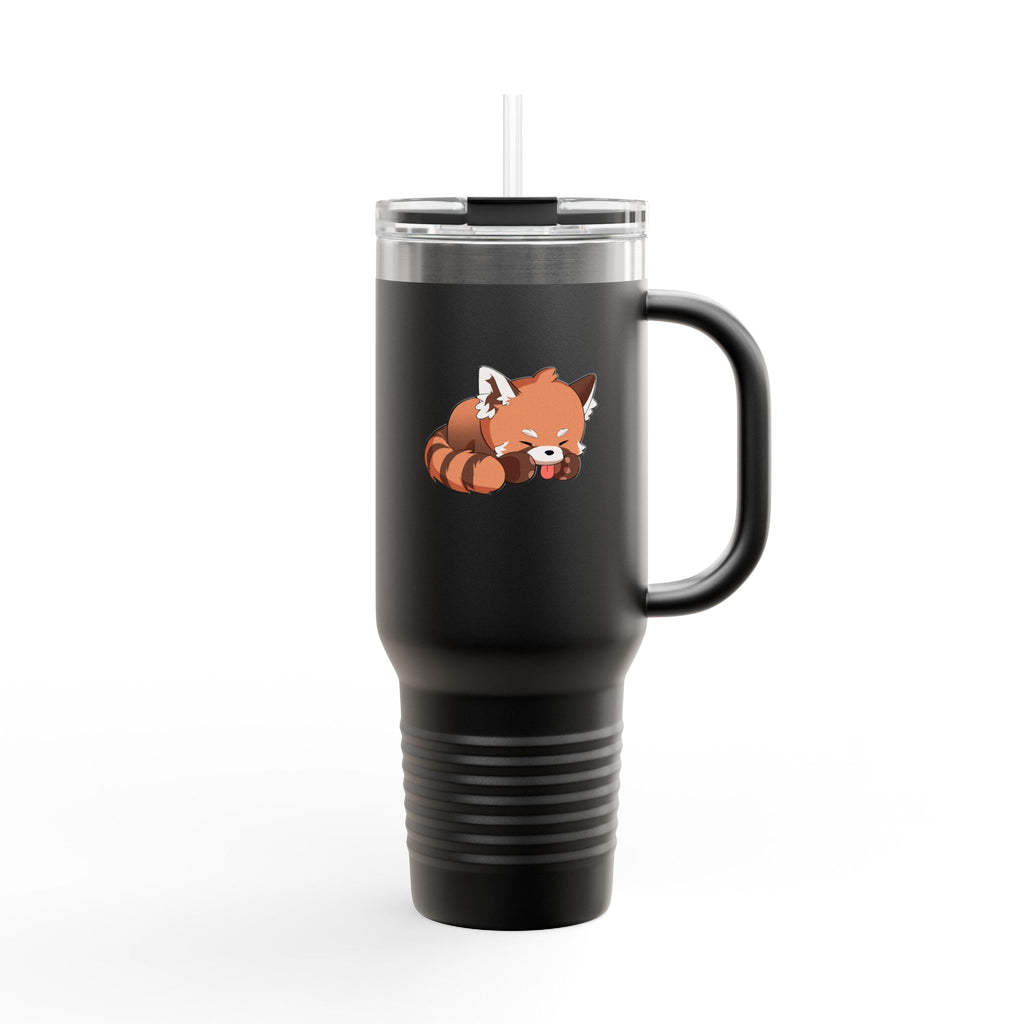 Olive Green Cute Sleeping Red Panda 40oz Stainless Steel Insulated Travel Mug