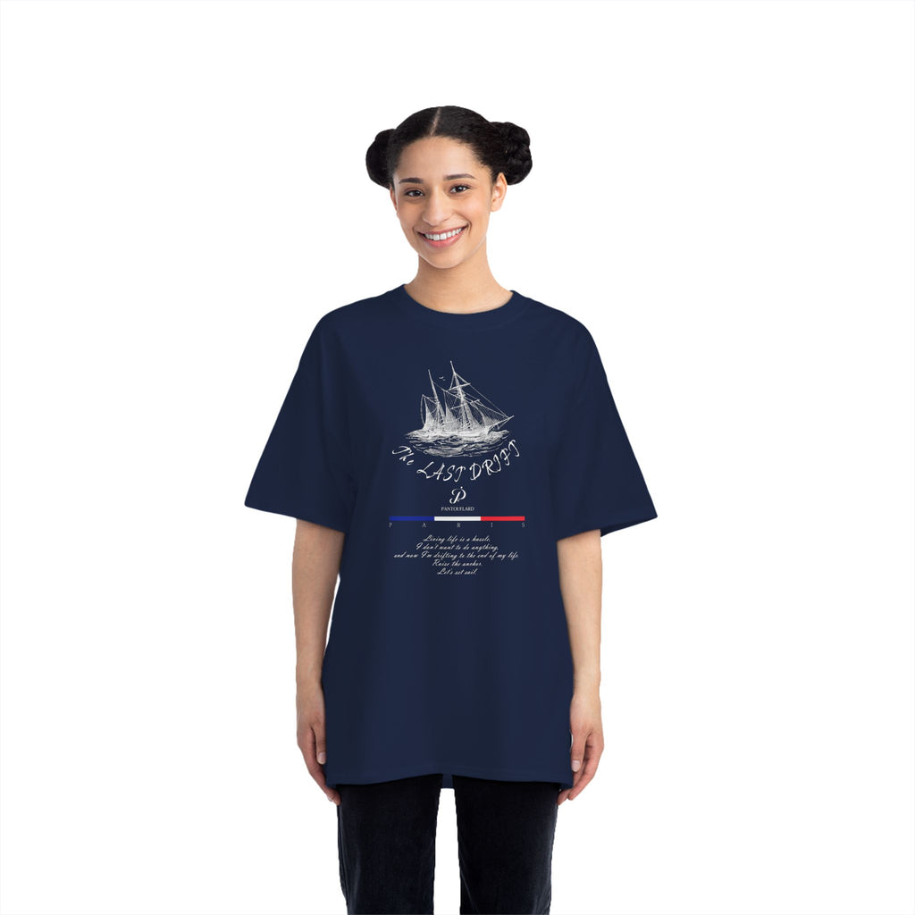 Unisex Black Hanes Vintage Ship Graphic 100% Cotton T-Shirt
