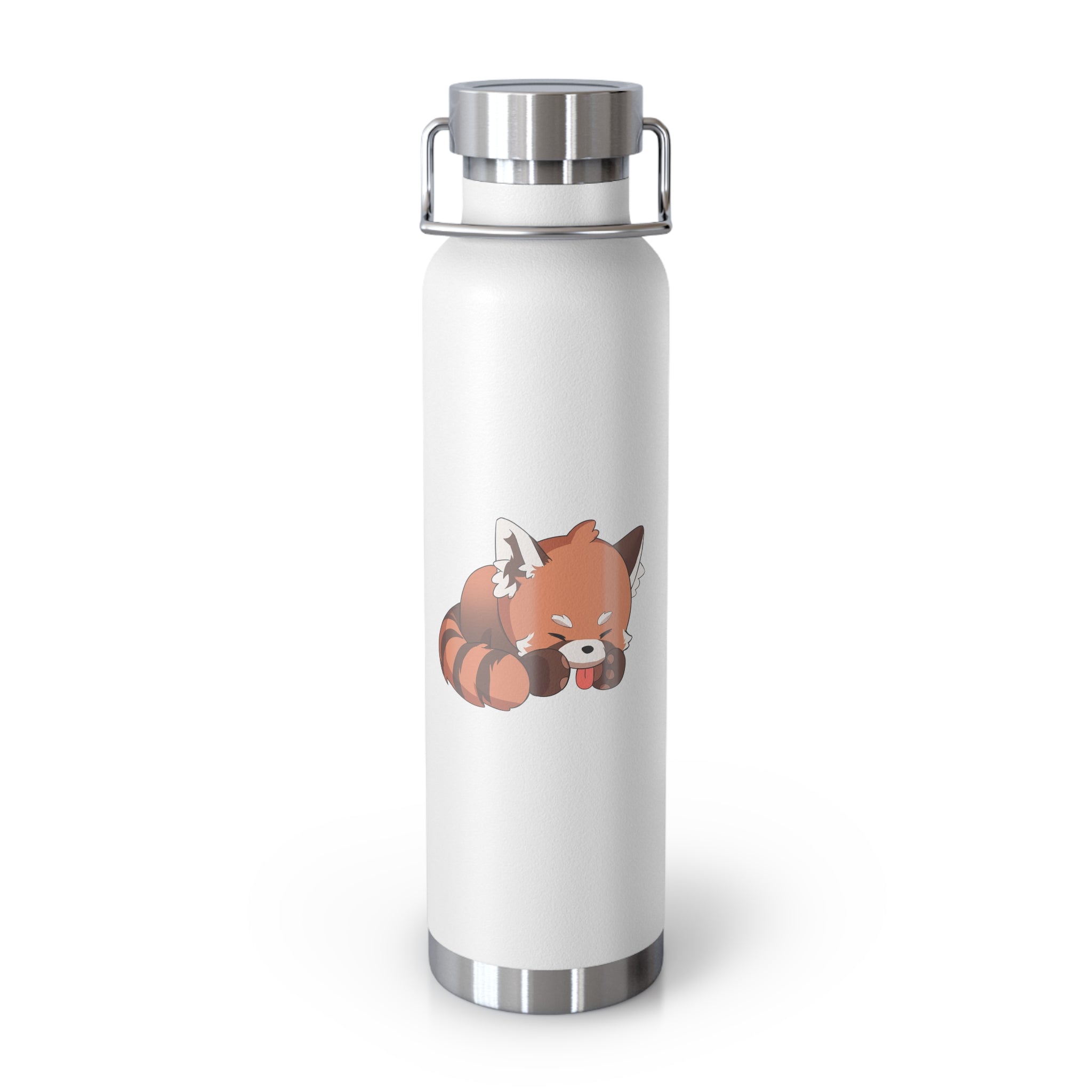 Orange Cute Sleeping Red Panda 22oz Copper Vacuum Insulated Bottle