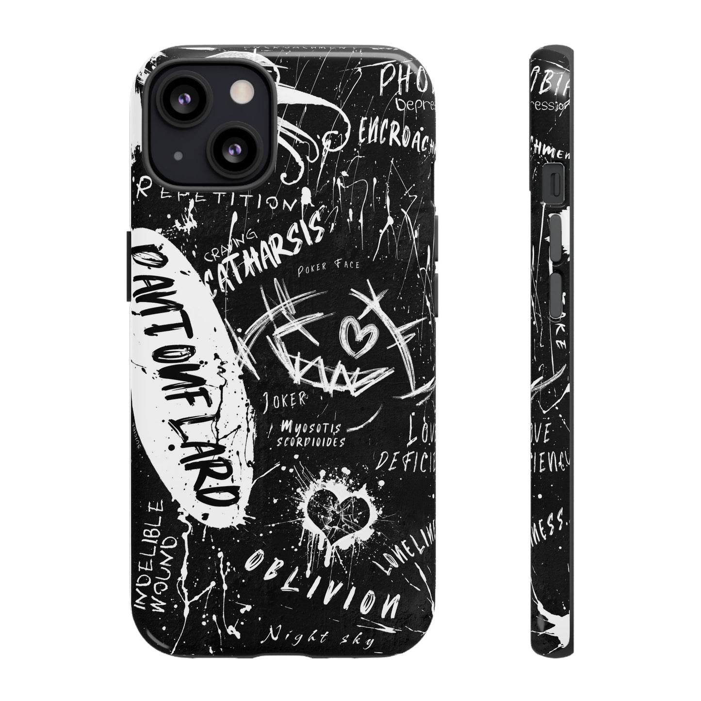 Fundas resistentes: funda atrevida para iPhone, Galaxy, Google Pixel, diseño de grafiti negro, estética urbana, regalo para amantes del arte, accesorios de teléfono modernos, estilo callejero