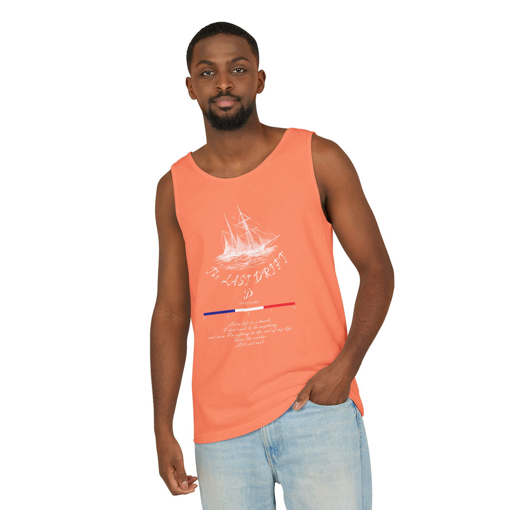Unisex Black Last Drift Cotton Garment-Dyed Tank Top