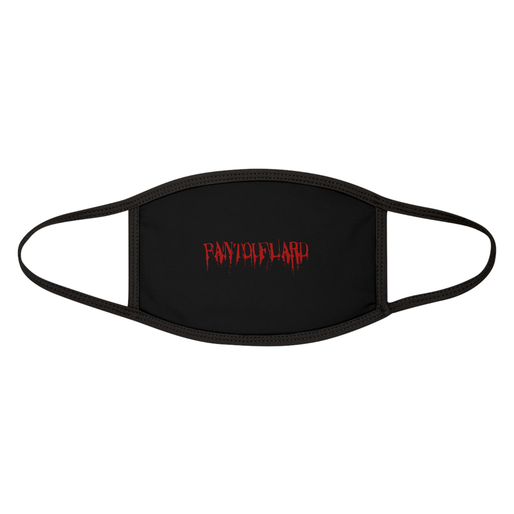 Typography Print Mixed-Fabric Face Mask