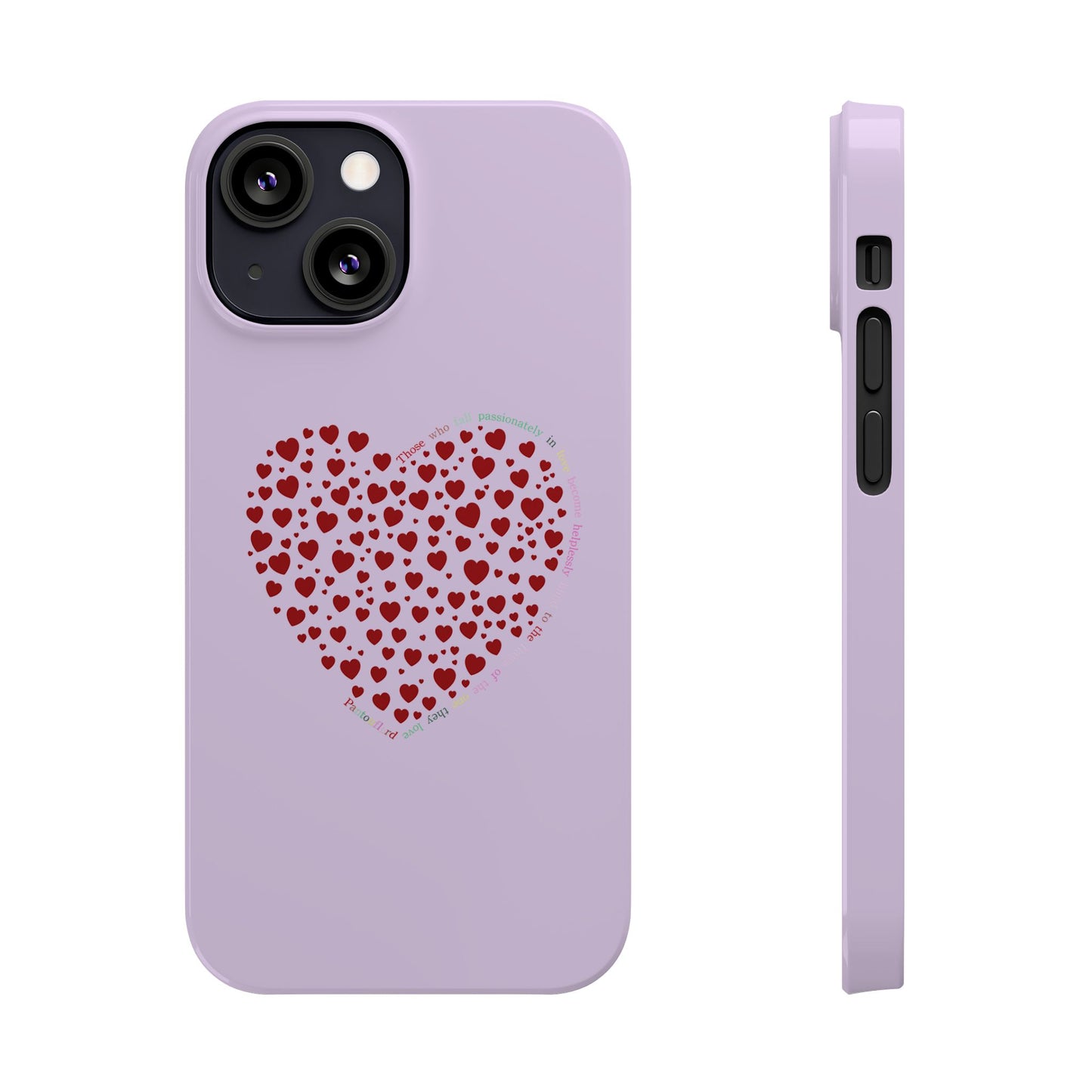Funda delgada Red Heart para iPhone