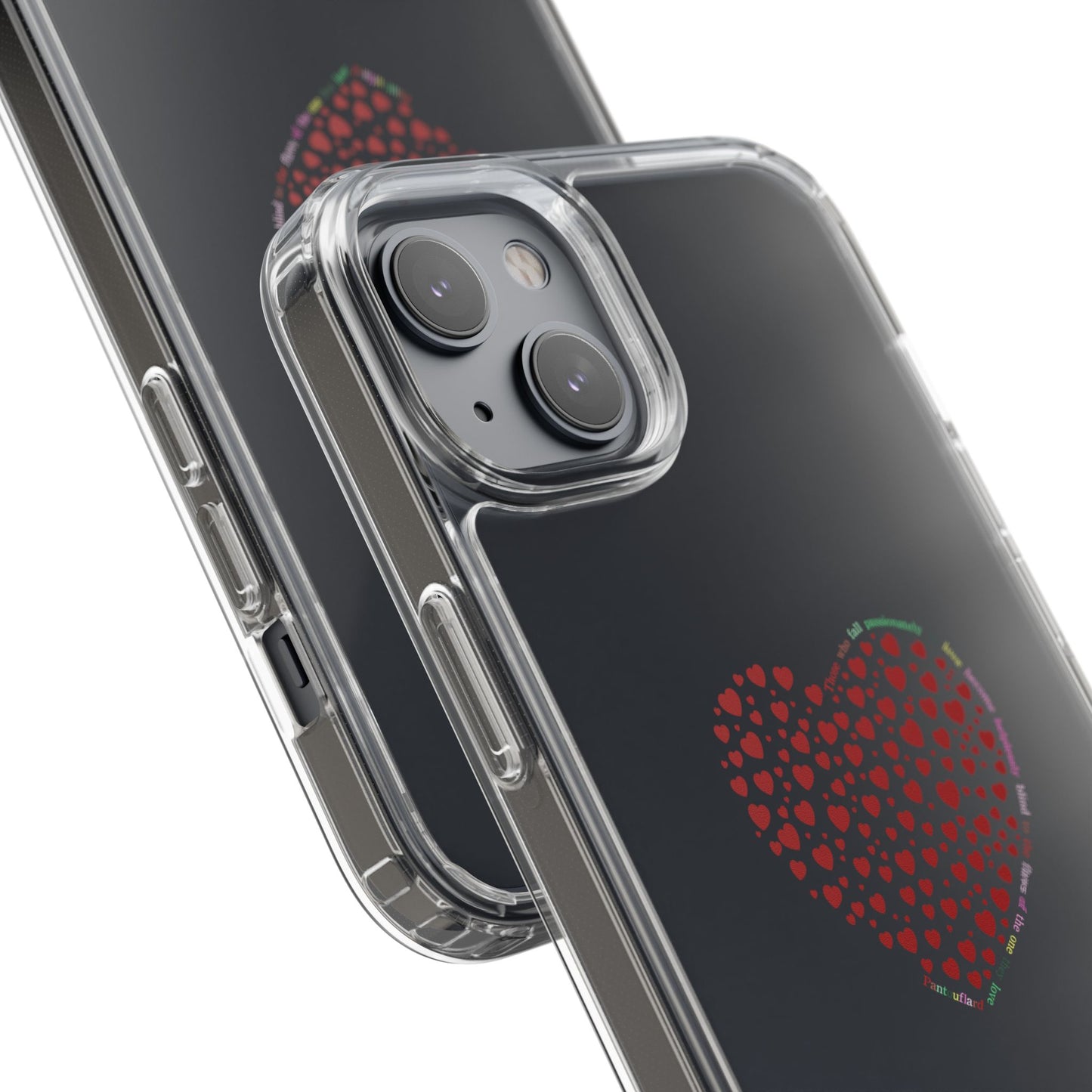 Red Heart Clear Phone Case