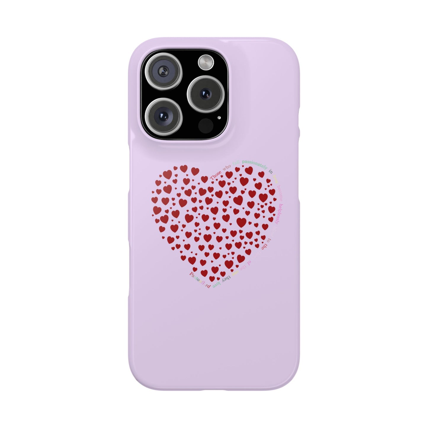 Funda delgada Red Heart para iPhone