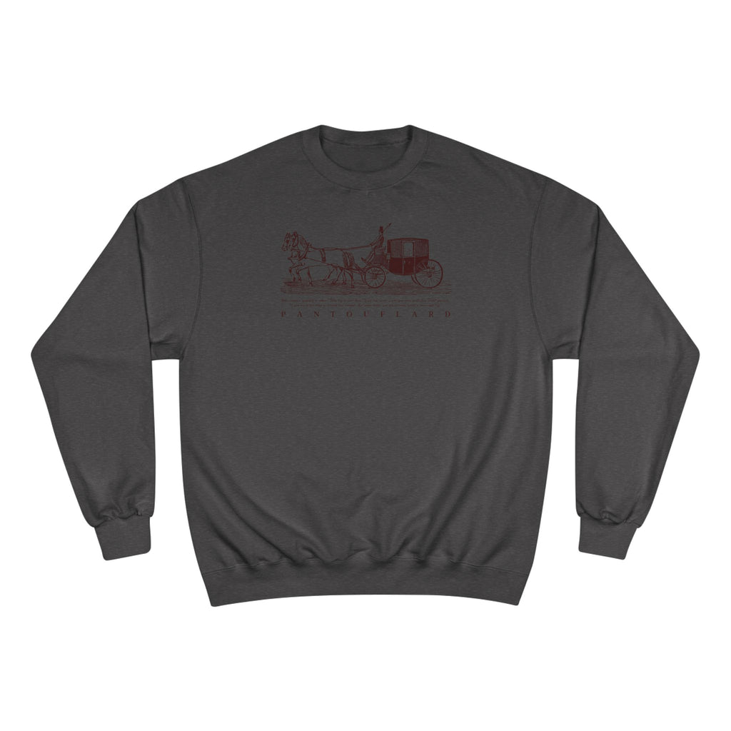 Old Money Equestrian Champion Crewneck - Royal Burgundy Carriage (Authentic Varsity Heritage)