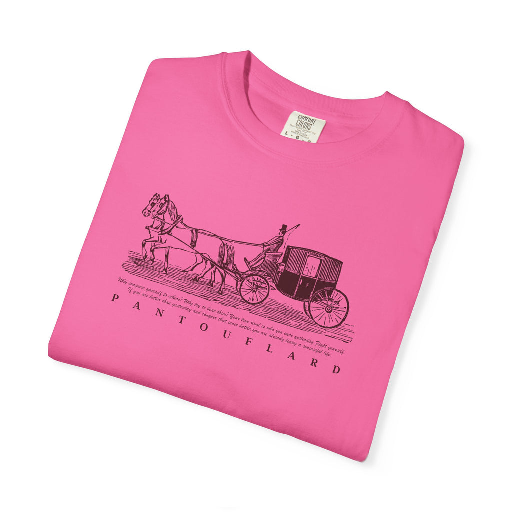 Unisex Burnt Orange Vintage Horse Carriage 100% Cotton T-shirt