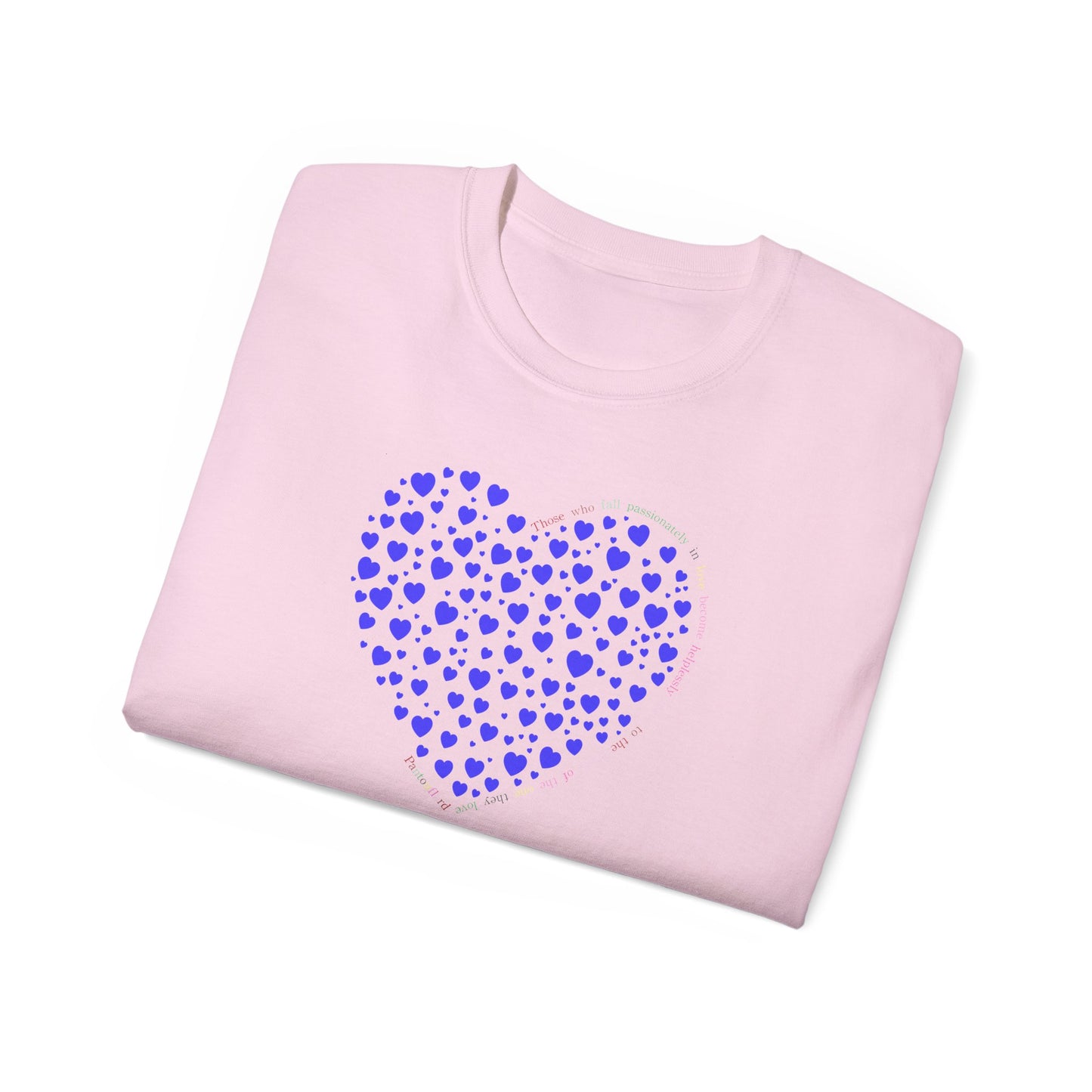 Blue Heart Unisex short sleeved T-shirt