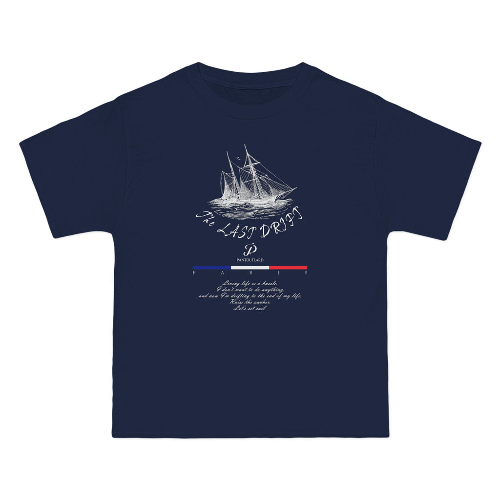 Unisex Black Hanes Vintage Ship Graphic 100% Cotton T-Shirt