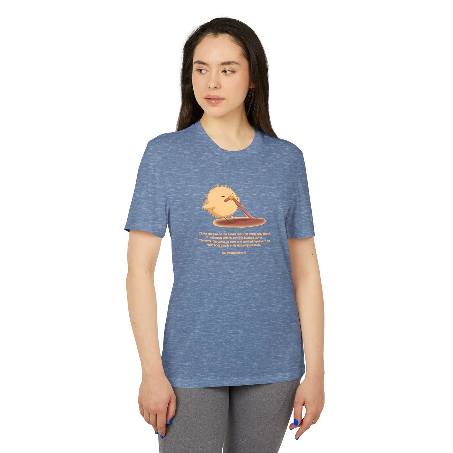 Adidas Cute Chick Cartoon T-Shirt - Cute Sports Tee