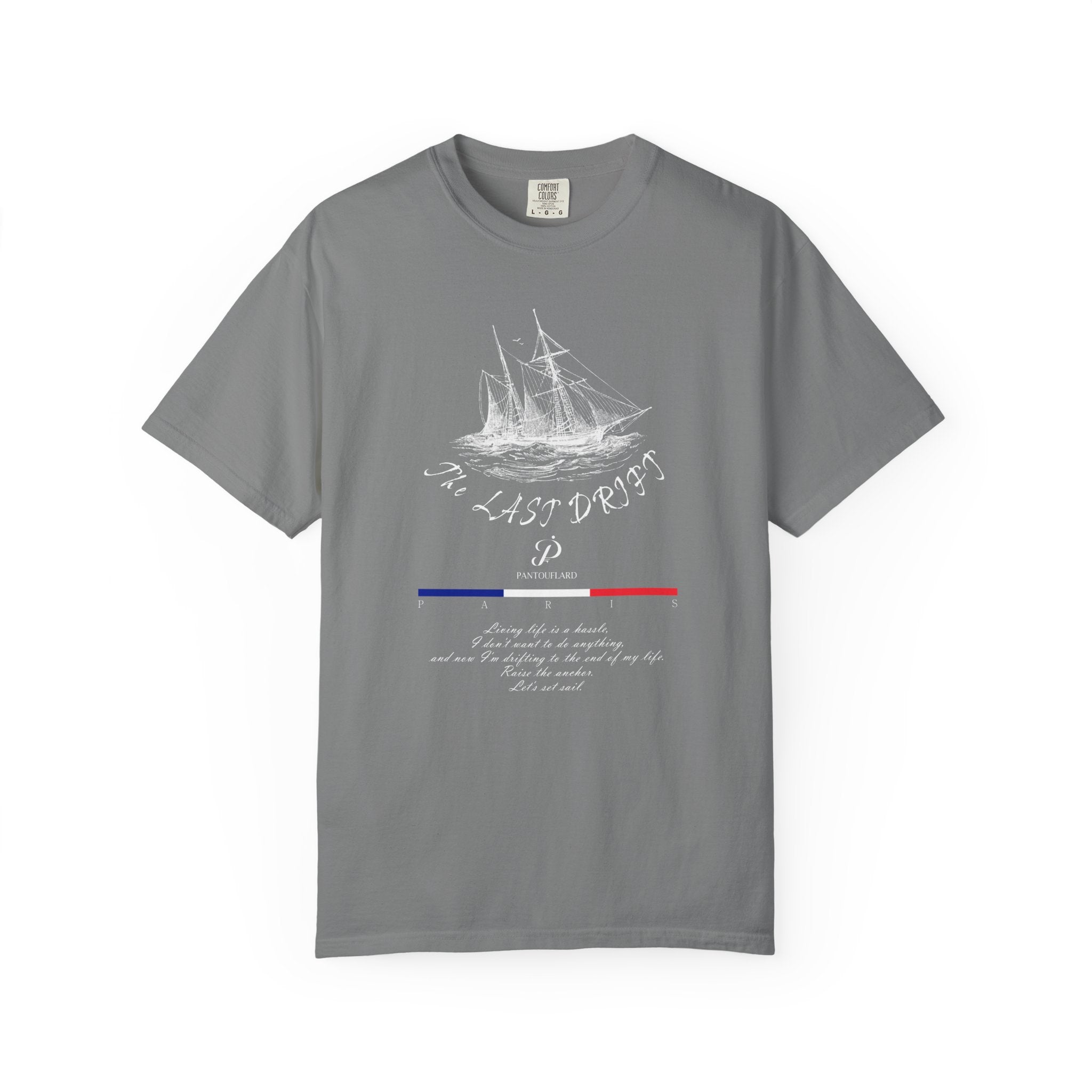 Unisex Navy Blue Nautical Ship The Last Drift 100% Cotton T-shirt