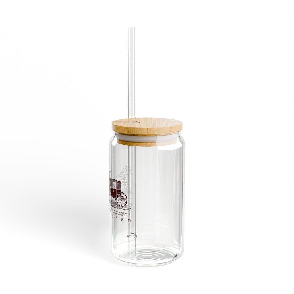 Clear Pantouflard Vintage Carriage Motivational Tempered Glass Sipper