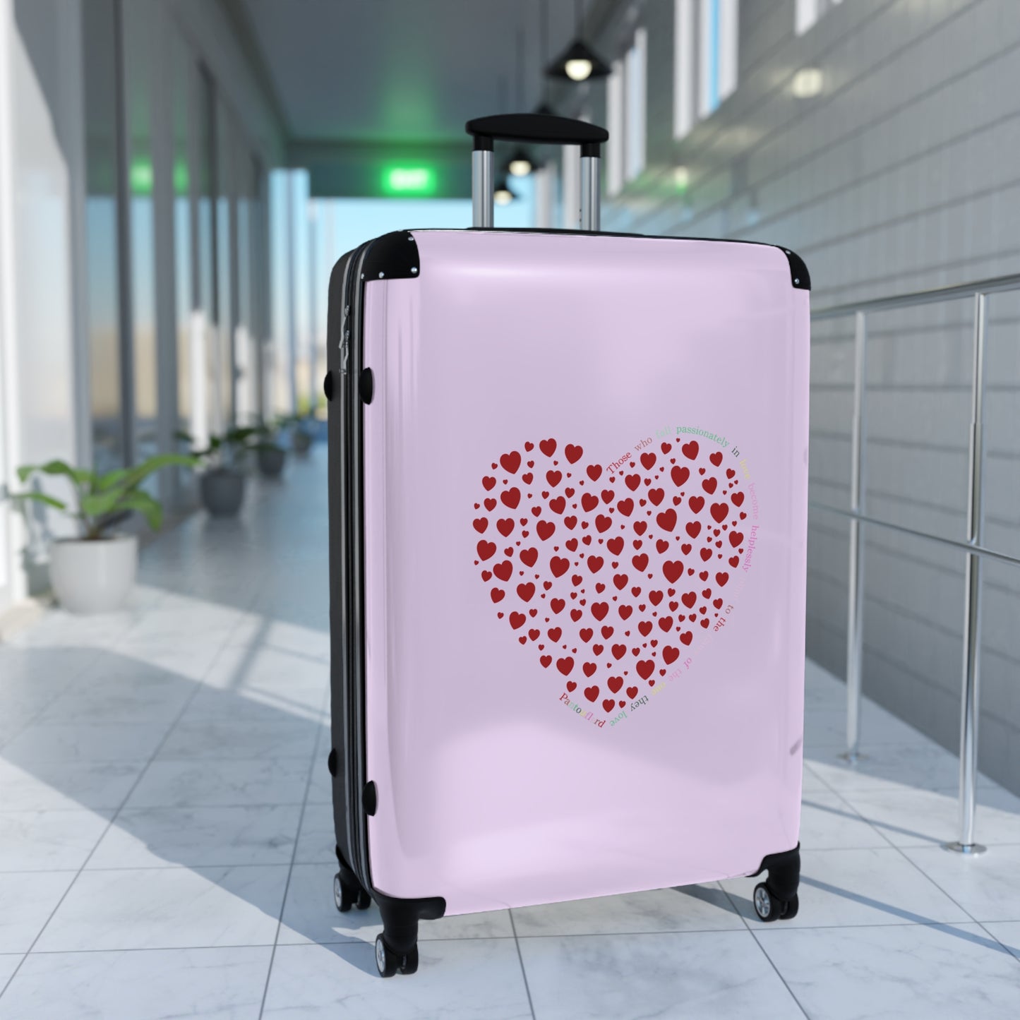 Travel carrier, Travel Suitcases Red Heart Design