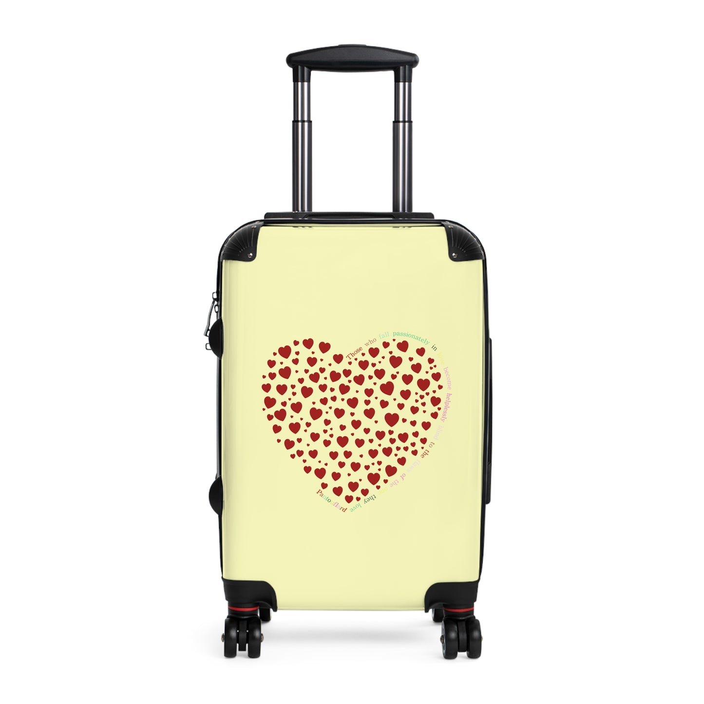 Maleta de diseño corazón rojo, equipaje de viaje