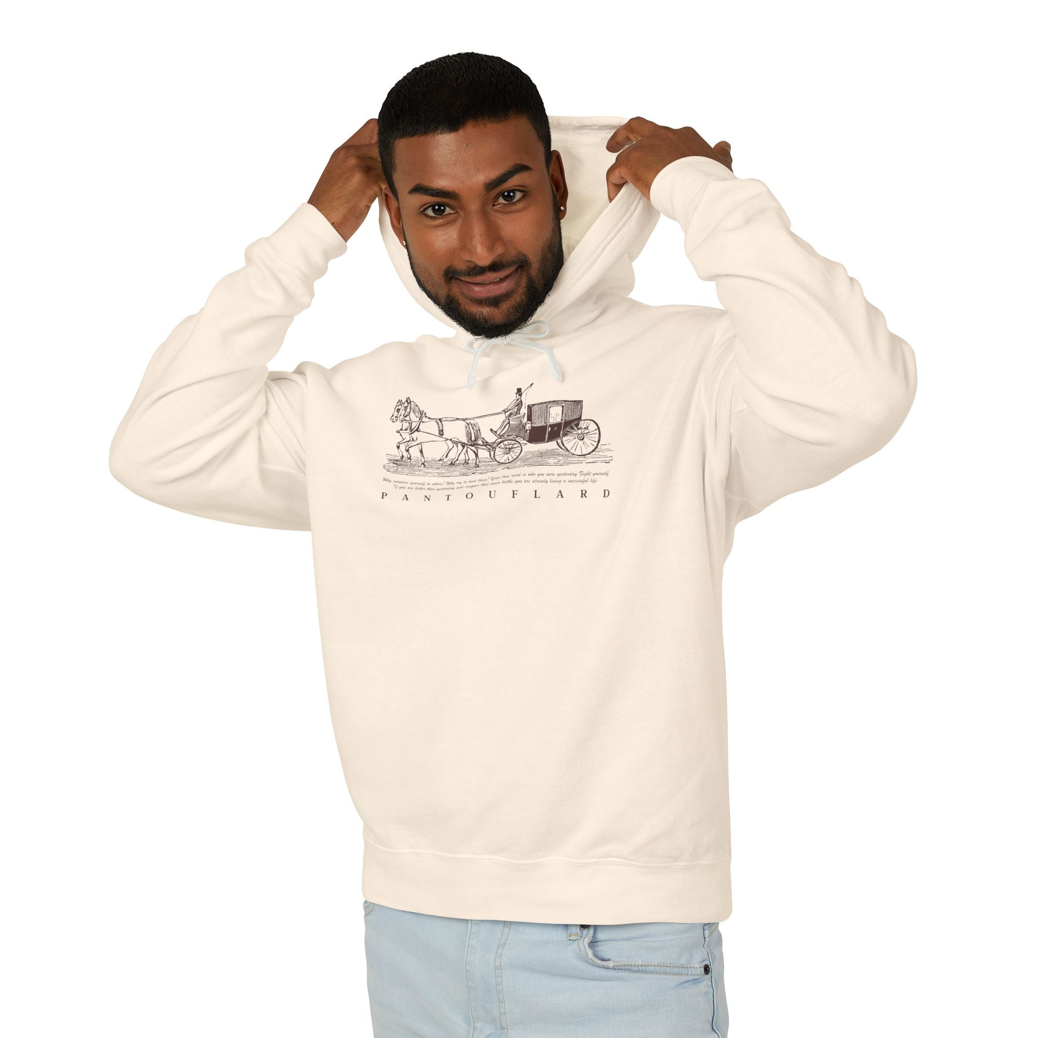 Old Money Equestrian Heritage Hoodie - The Timeless Carriage I (Lightweight 100% Cotton)