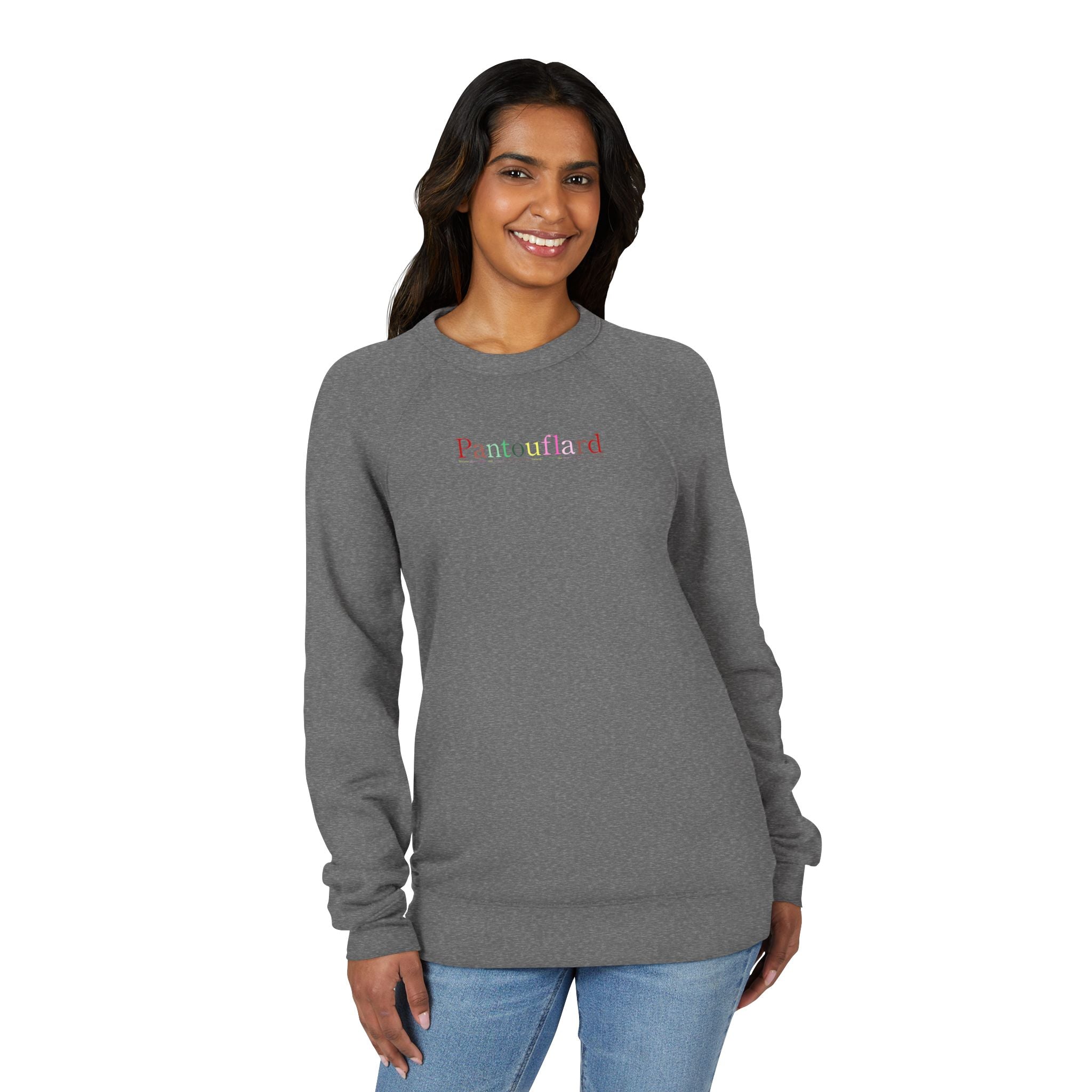 Unisex Old Money Aesthetic Raglan Sweatshirt - Colorful Logo (Premium Sponge Fleece)