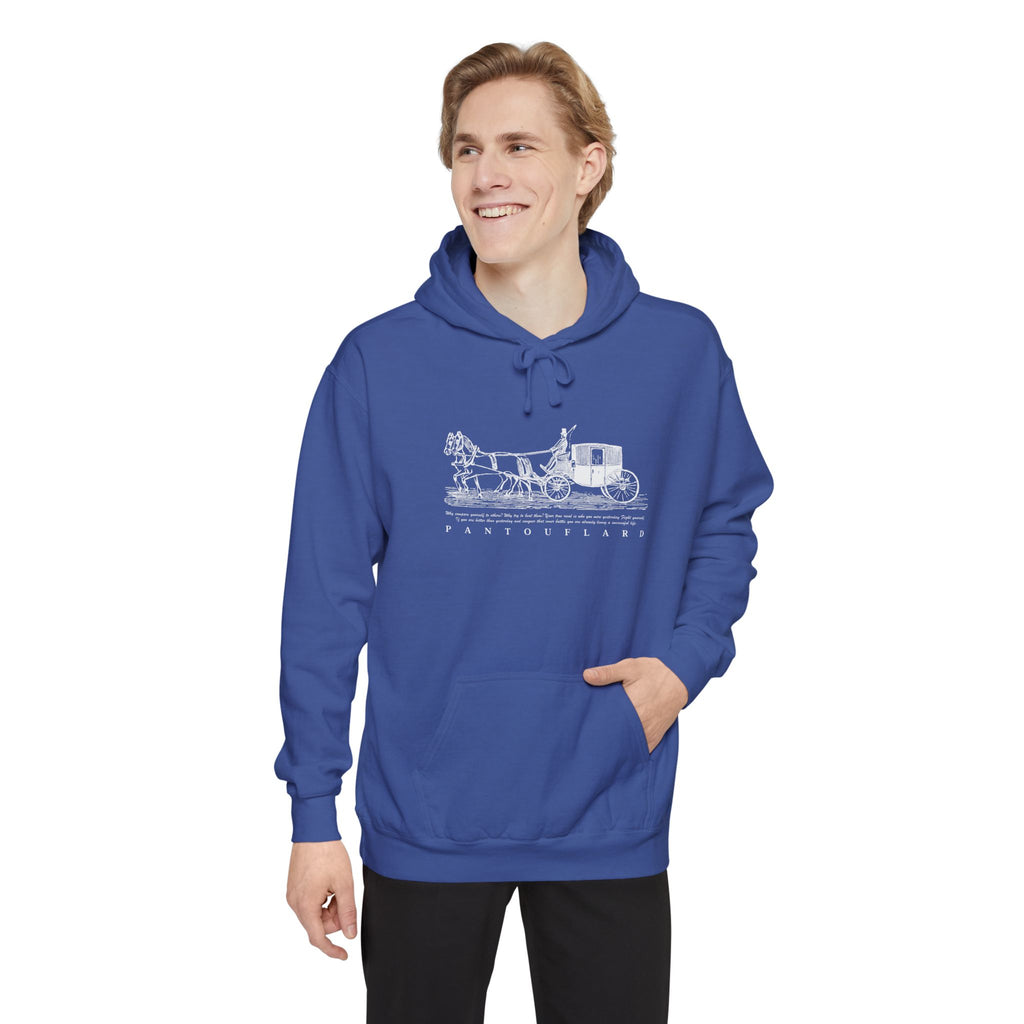 Old Money Equestrian Heritage Hoodie - The Heritage Carriage II (Premium Garment-Dyed Heavyweight Fleece)
