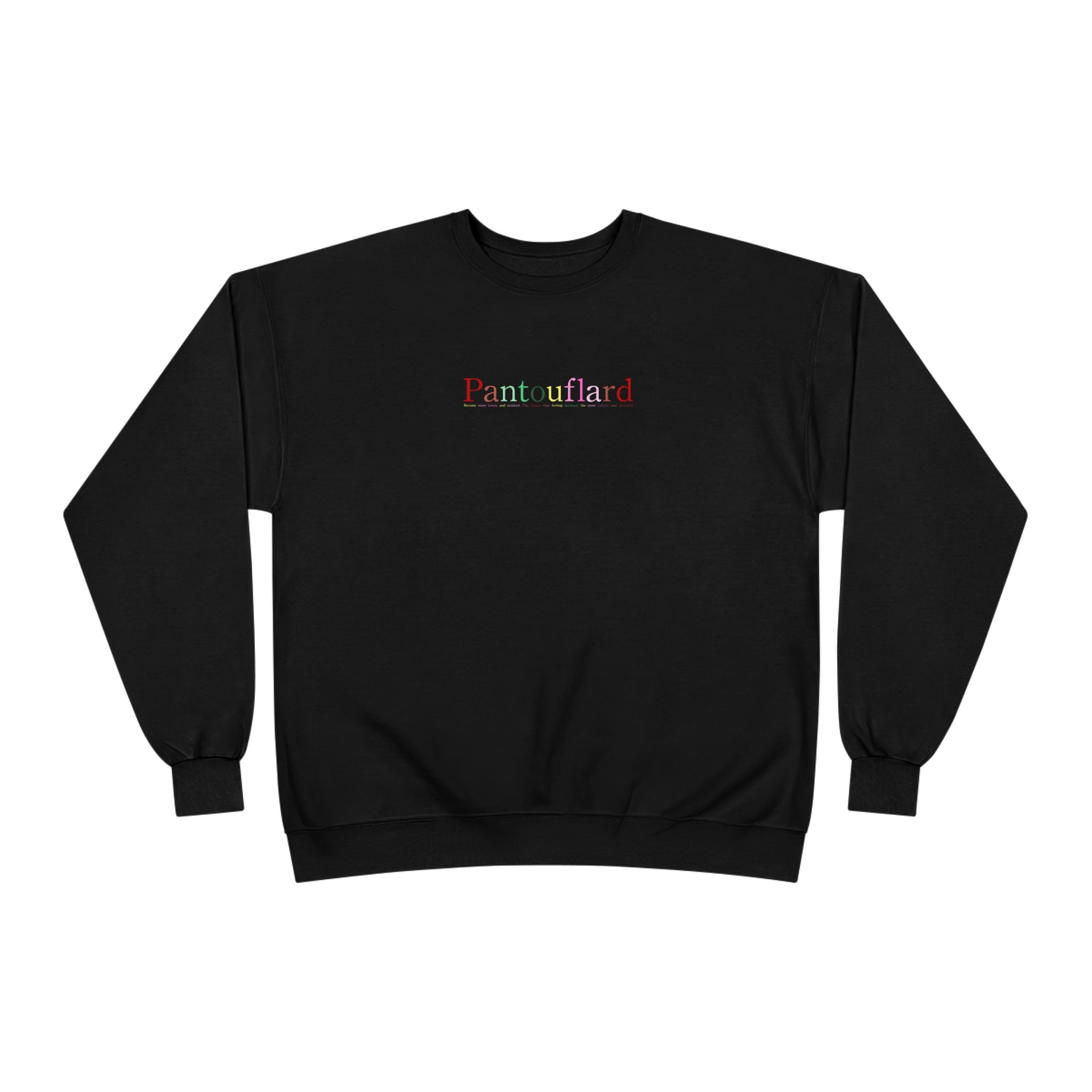Sustainable Pantouflard Logo Crewneck - Hanes EcoSmart Fleece Sweatshirt (Essential Streetwear)