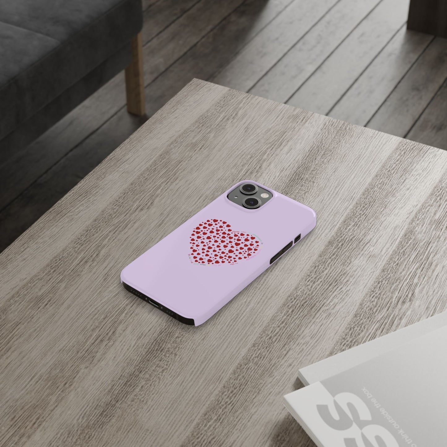 Funda delgada Red Heart para iPhone
