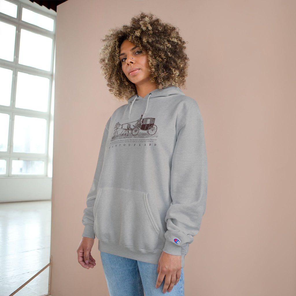 Old Money Equestrian Heritage Hoodie - The Timeless Carriage I (Champion Authentic Eco-Fleece)