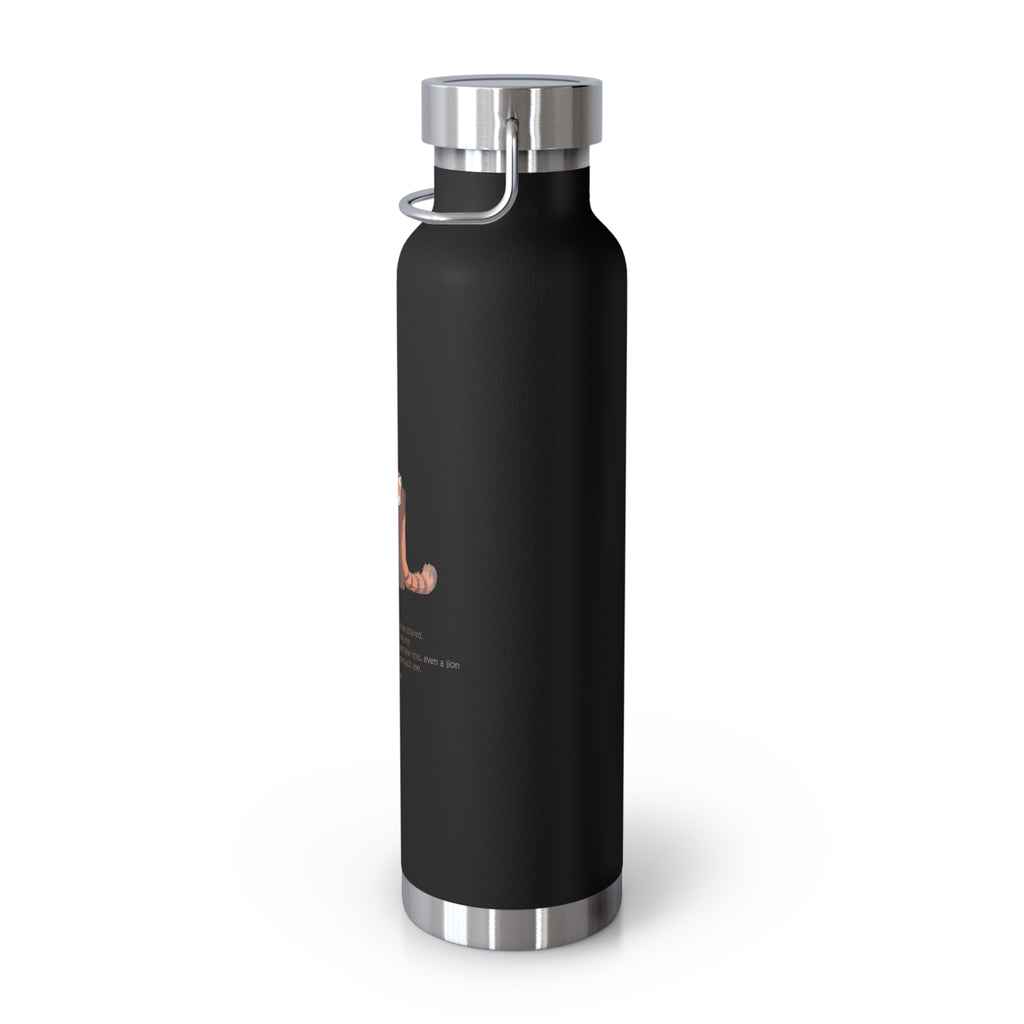 Cyan Blue Cute Standing Red Pandas Quote 22oz Copper Vacuum Insulated Bottle