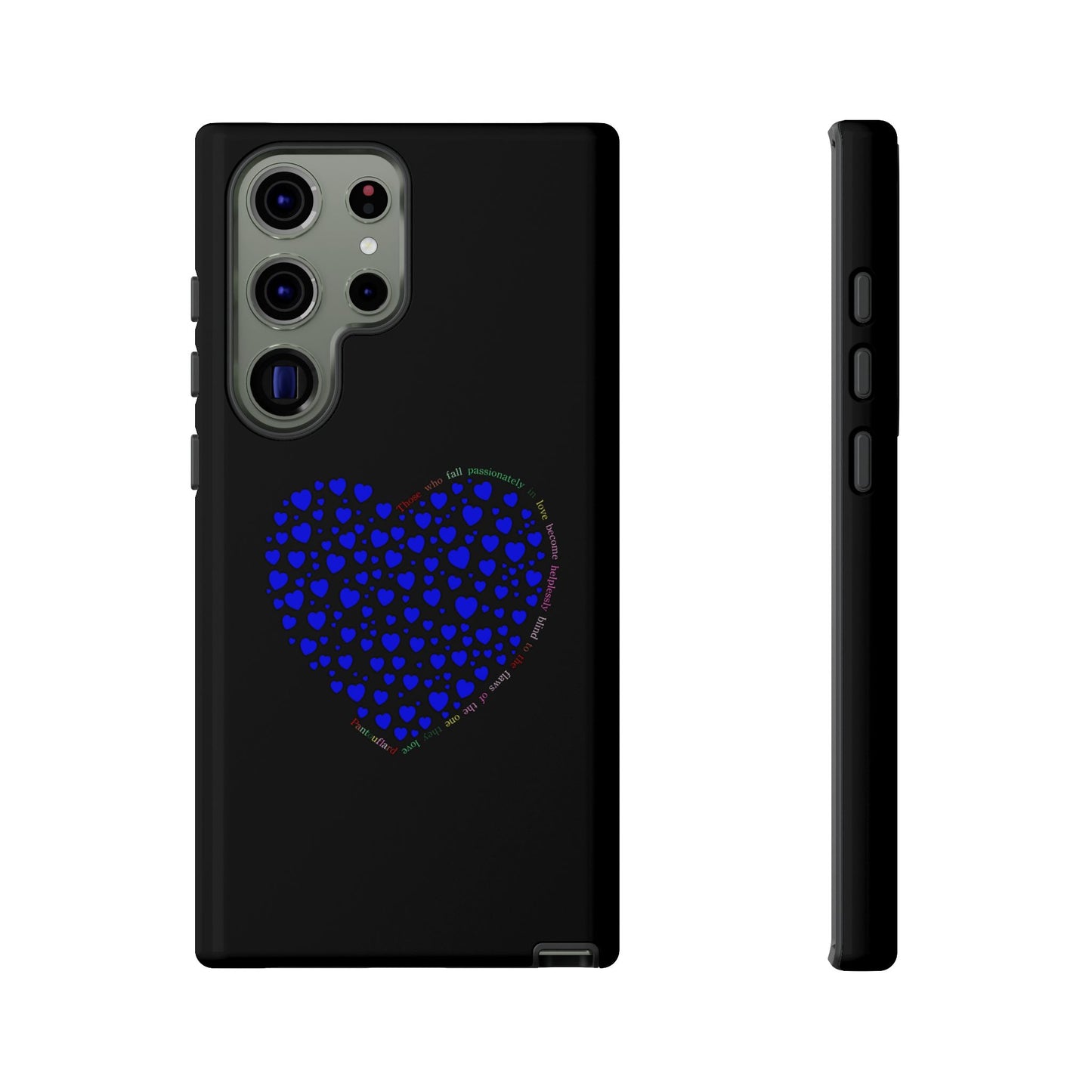 Fundas de corazón azul para teléfonos iPhone, Galaxy, Google Pixel (54 tipos)