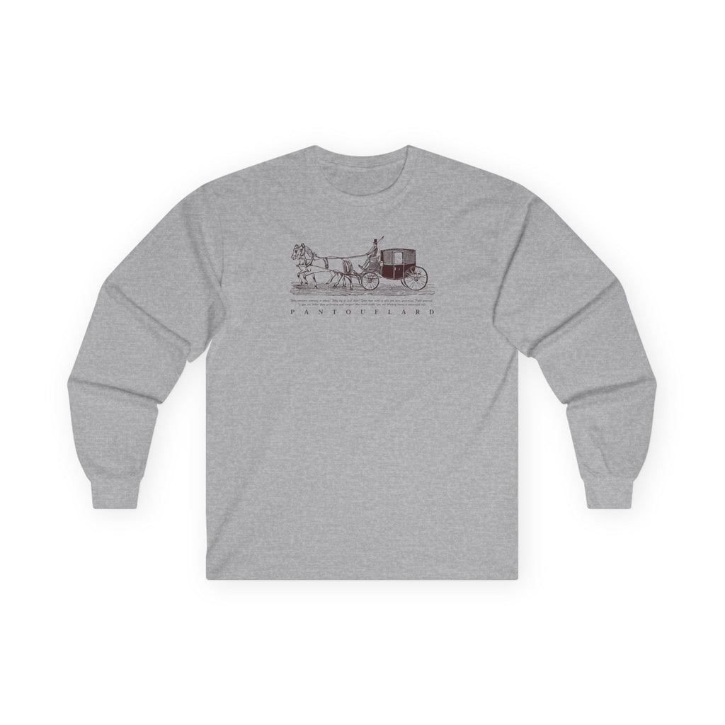 Unisex Sport Grey Pantouflard Carriage Cotton Blend Long Sleeve Tee