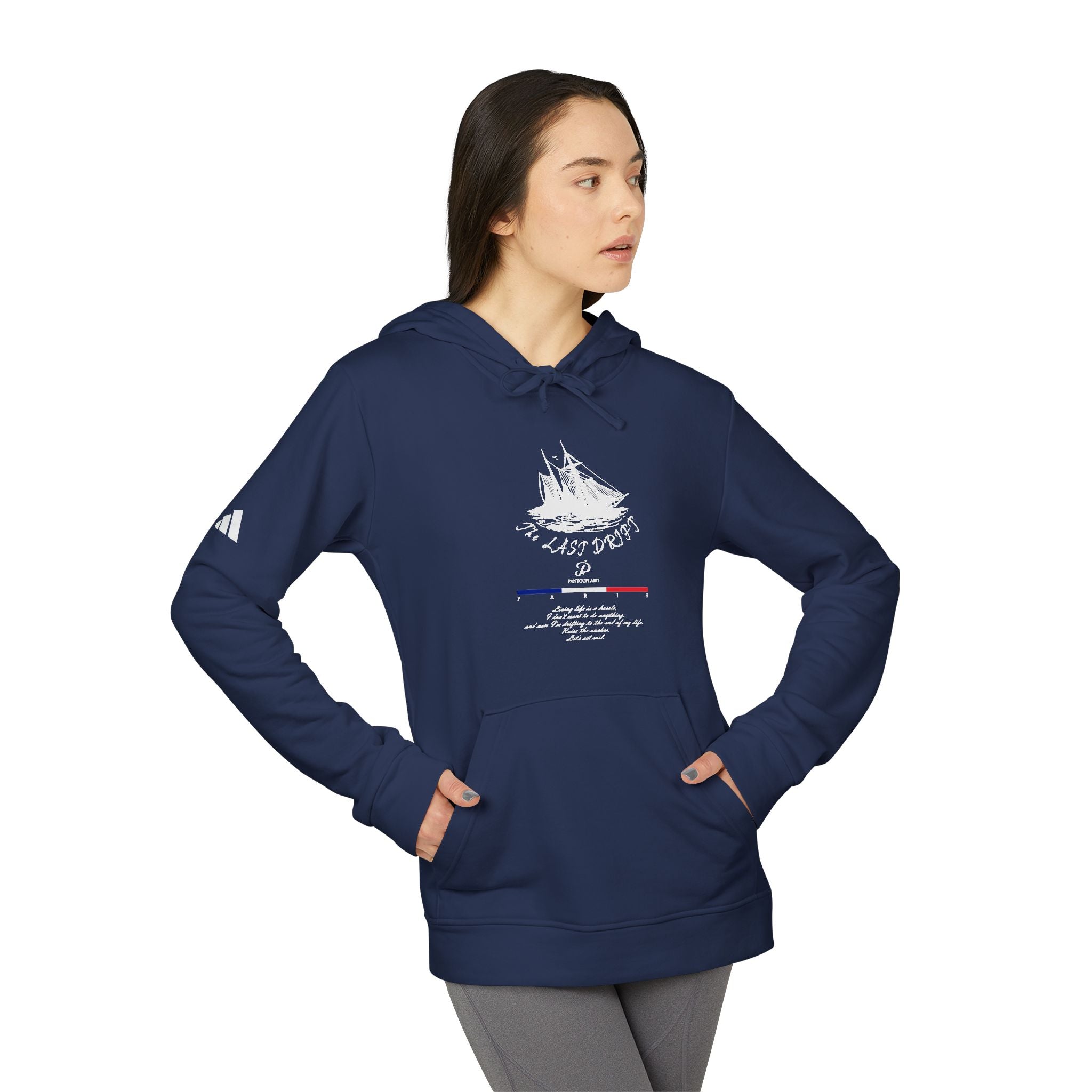 Old Money Yacht Club Hoodie - The Last Drift II (Authentic Adidas Sporty Rich Fleece)