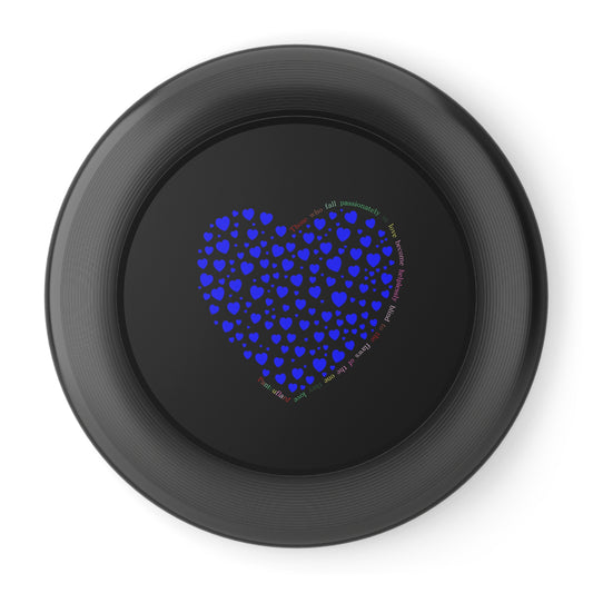 Blue Heart Design Frisbee, Outdoor Fun Toy, Perfect for Picnics, Family Gatherings, Summer Parties, Gift for Frisbee Lovers, Playful Recreation