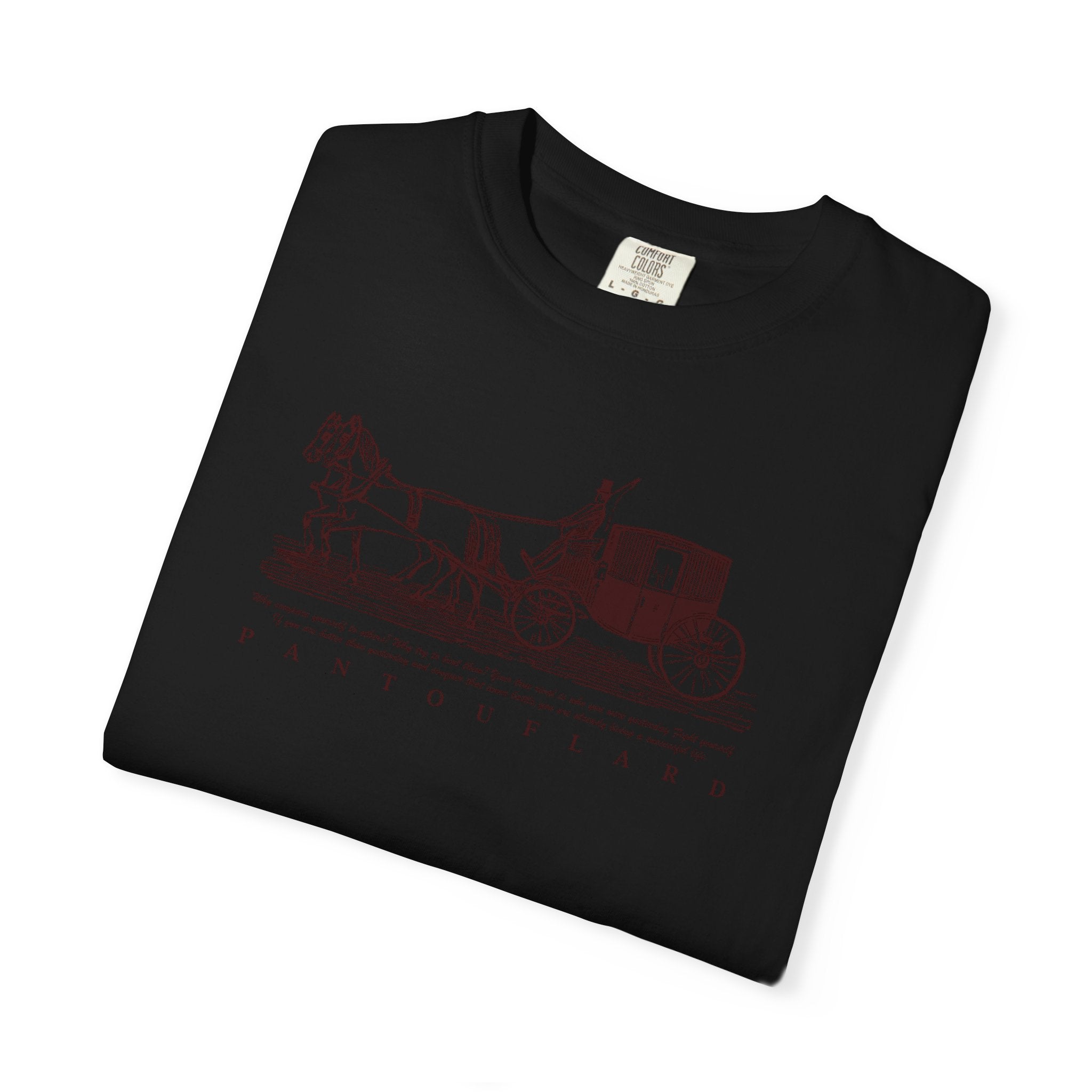 Unisex Burnt Orange Vintage Horse Carriage 100% Cotton T-shirt