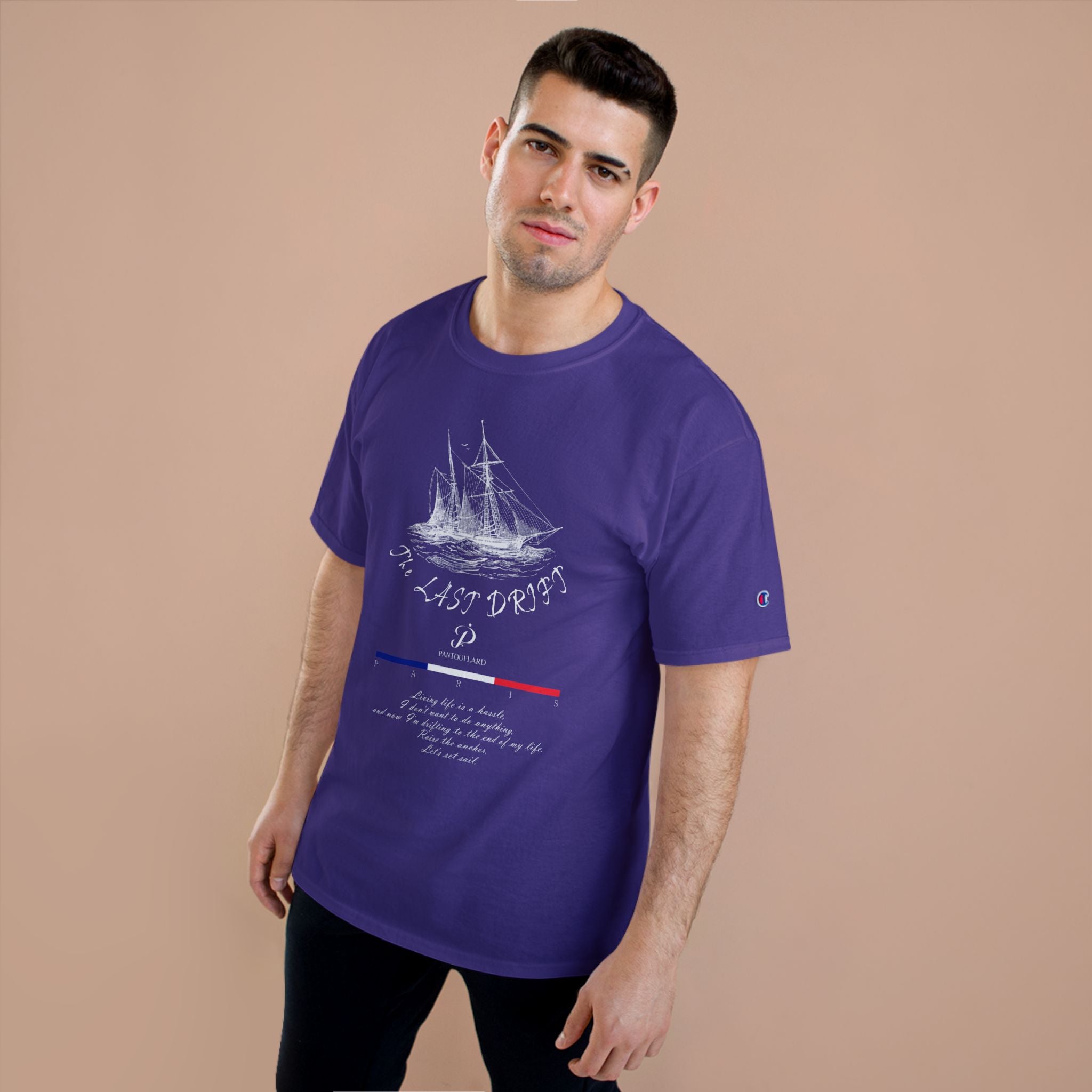 Champion Unisex Black Last Drift Cotton T-Shirt