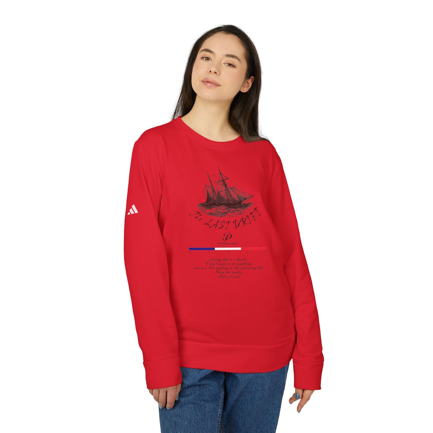 Adidas Nautical Adventure Crewneck Sweatshirt, Unisex Fleece Sweatshirt, Cozy Winter Apparel, Ideal Gift for Sailors, Comfortable Casual Wear