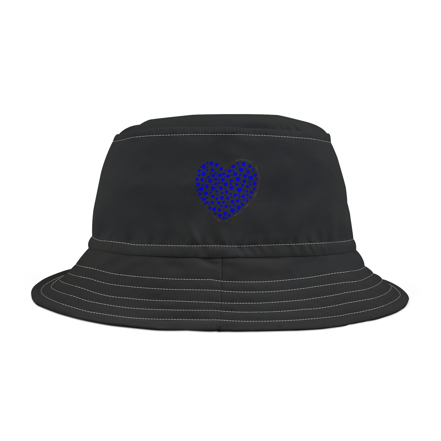 Blue Heart Design Bucket Hat