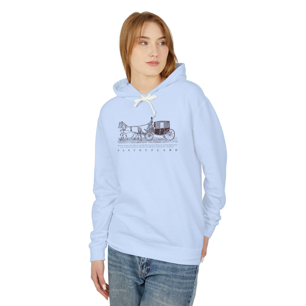 Old Money Equestrian Heritage Hoodie - The Timeless Carriage I (Lightweight 100% Cotton)