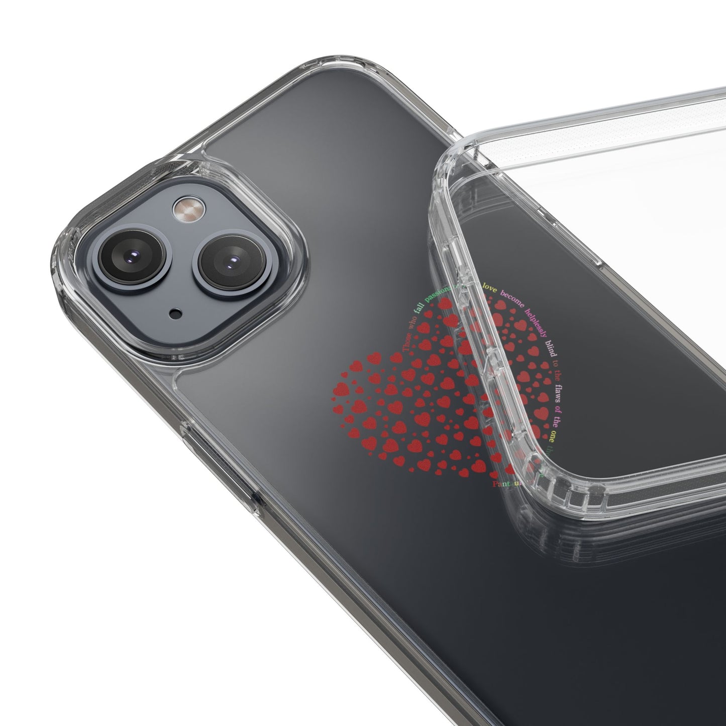 Red Heart Clear Phone Case