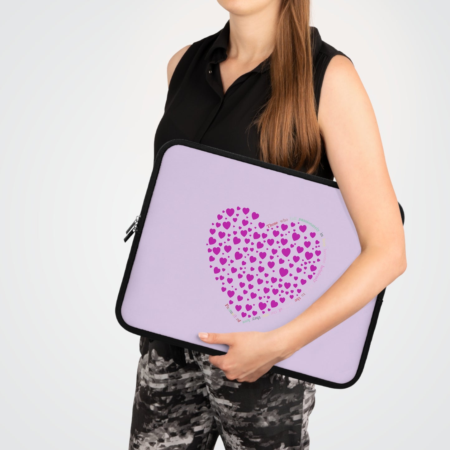 Pink Heart Laptop Sleeve