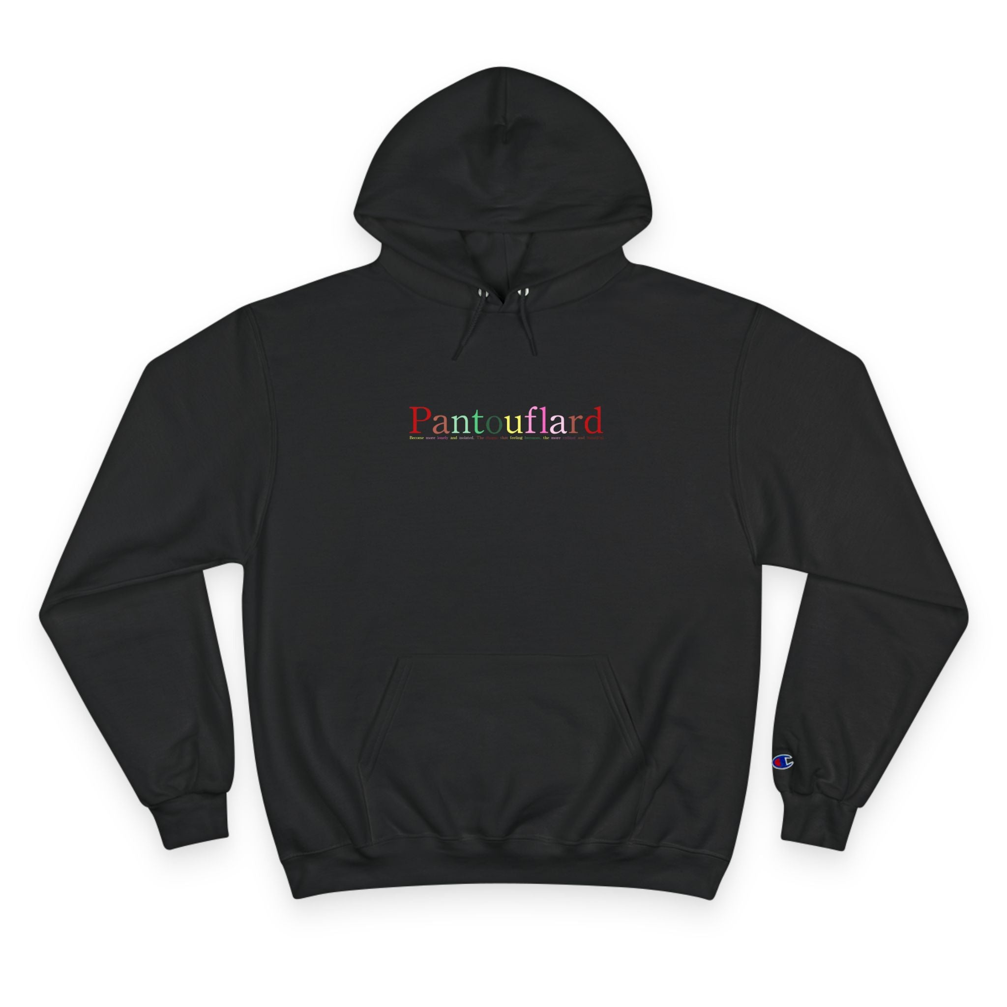 Old Money Aesthetic Champion Hoodie - Pantouflard Pastel Logo (Premium Powerblend Fleece)