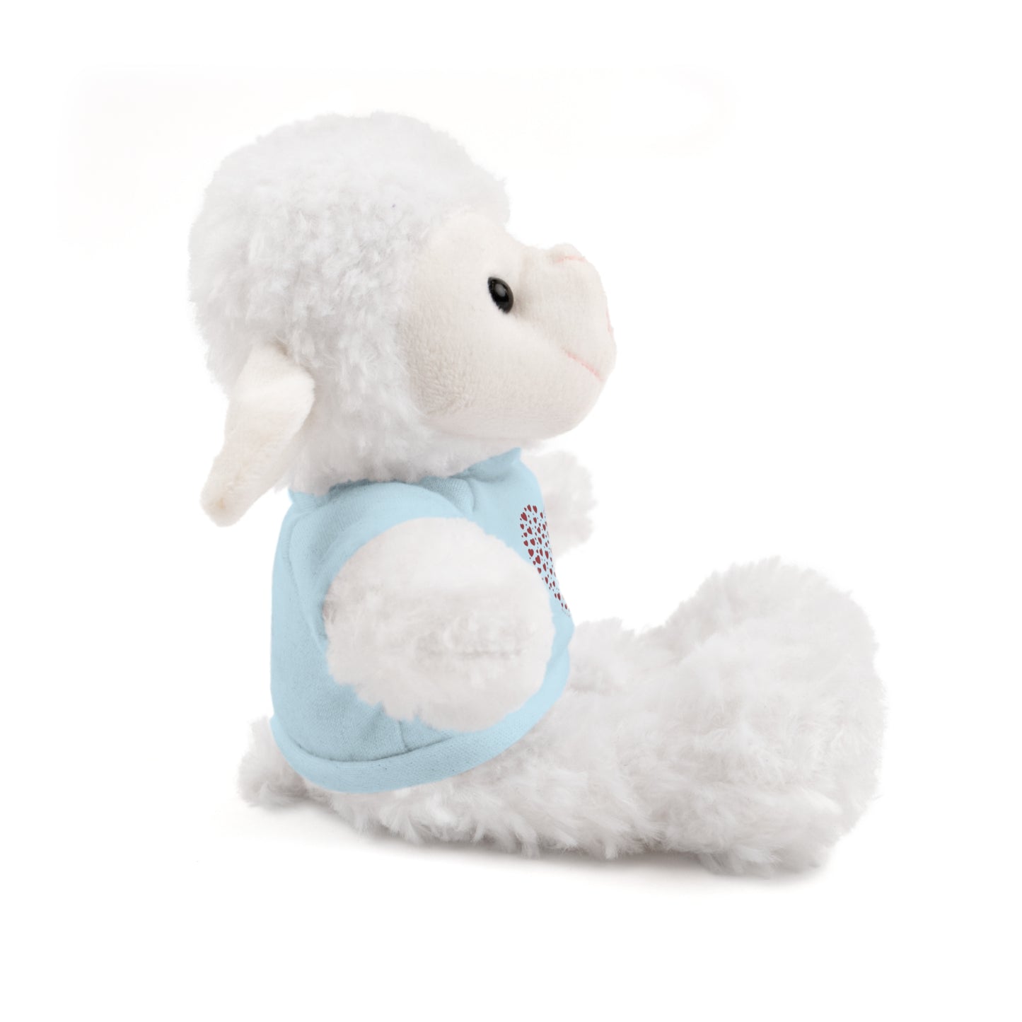 Personalized Stuffed Animal with Red Heart T-Shirt