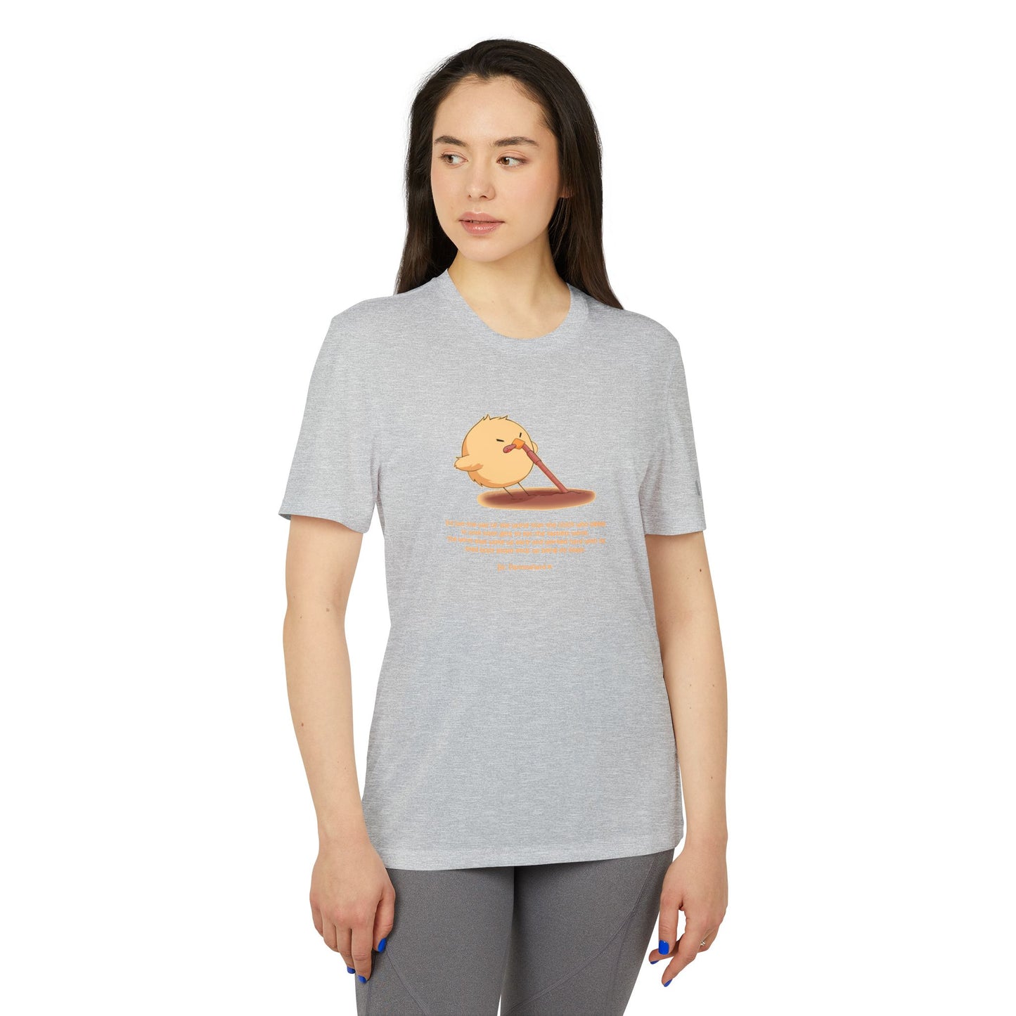 Adidas Cute Chick Cartoon T-Shirt - Cute Sports Tee