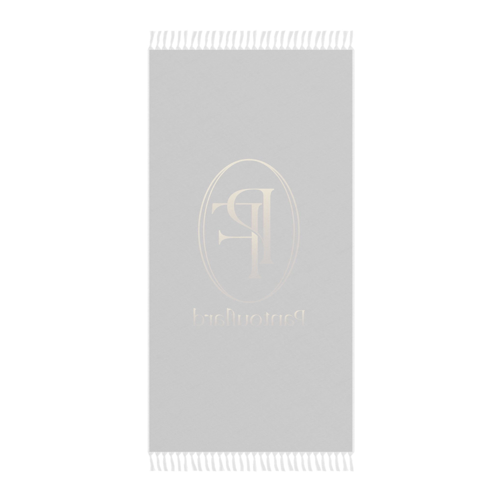 Dark Brown Elegant Gold PF Monogram Logo 100% Polyester Boho Beach Cloth