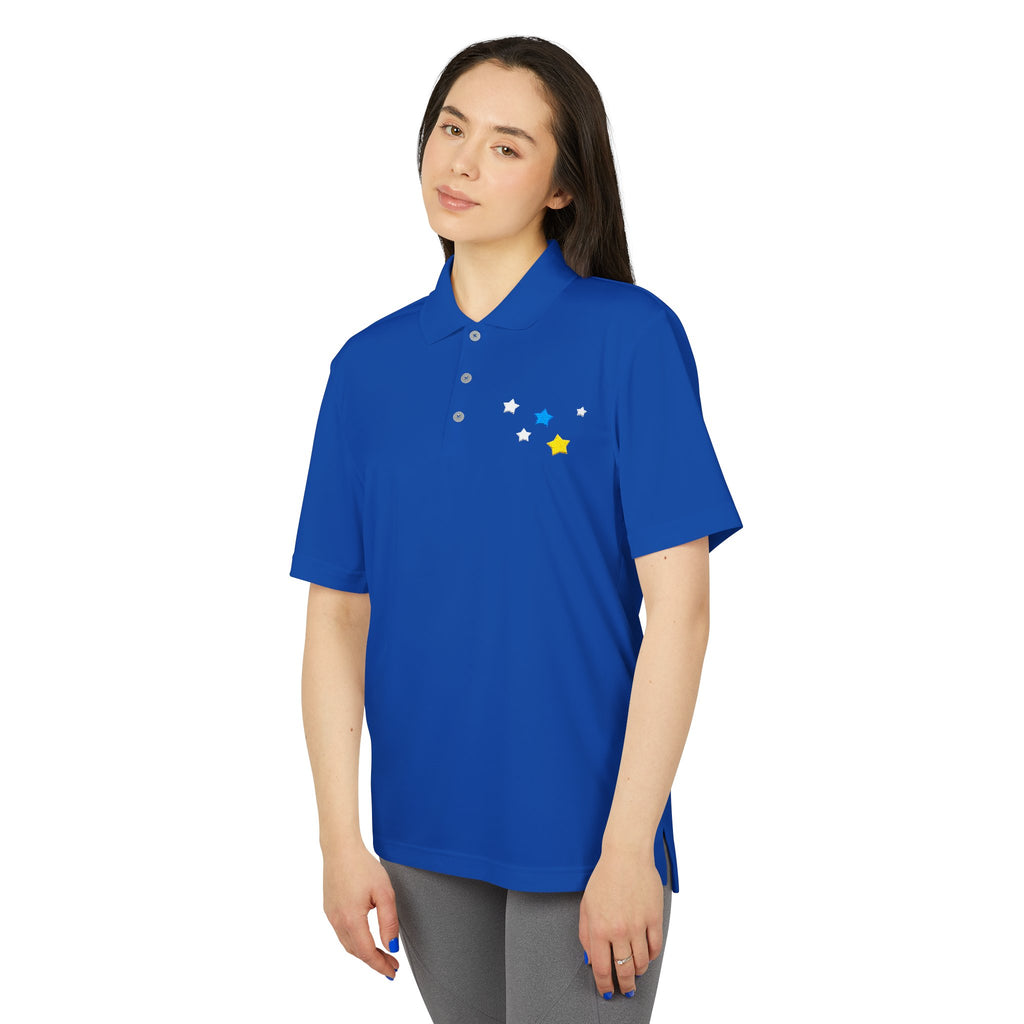 Adidas Unisex Cassiopeia Constellation Embroidered Polo - W-Shape Performance Shirt