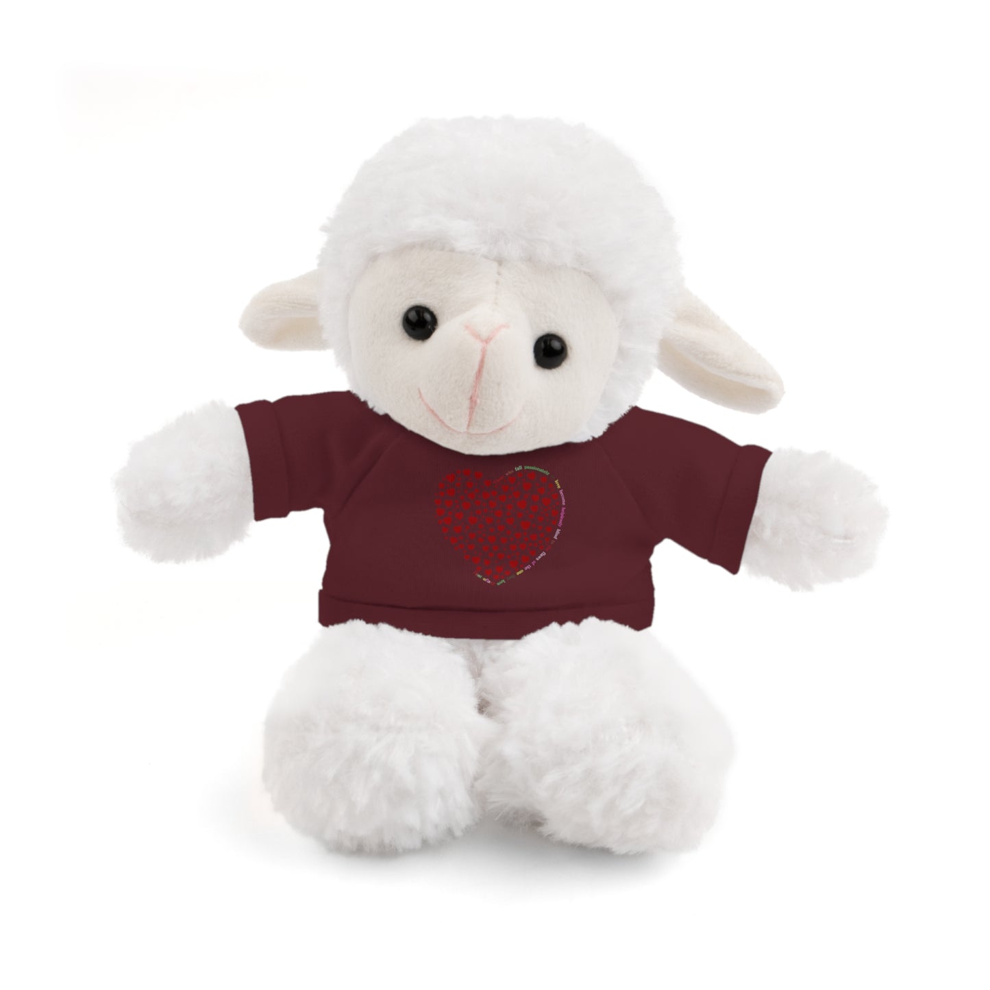 Personalized Stuffed Animal with Red Heart T-Shirt