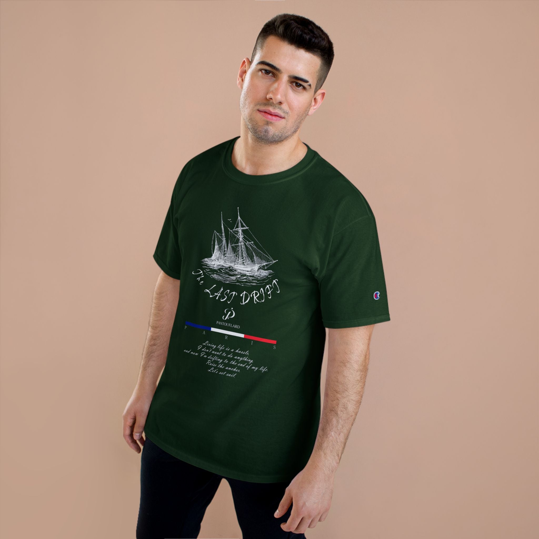 Champion Unisex Black Last Drift Cotton T-Shirt