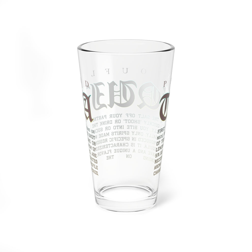 Clear Pantouflard Tequila Typography Solid Glass Mixer