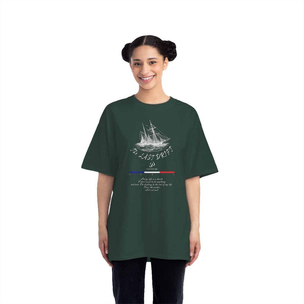 Unisex Black Hanes Vintage Ship Graphic 100% Cotton T-Shirt