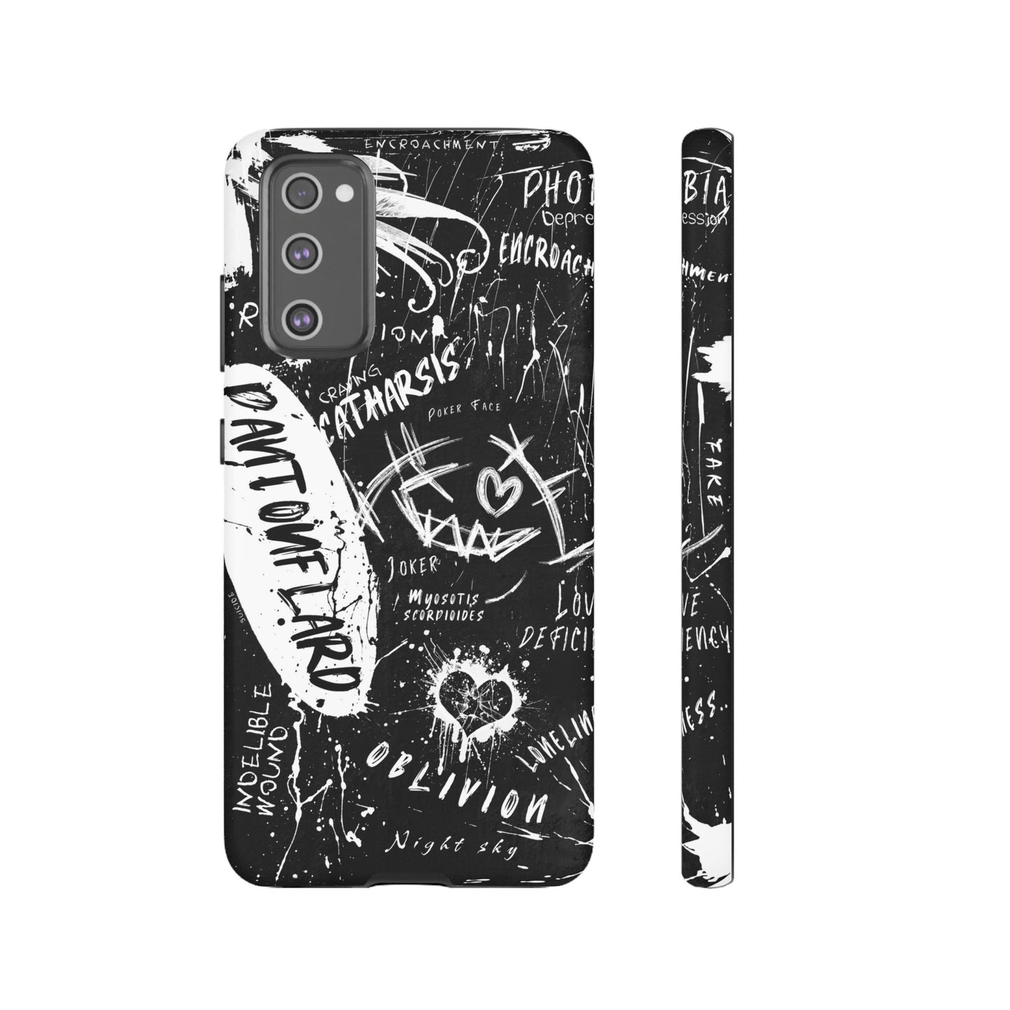 Fundas resistentes: funda atrevida para iPhone, Galaxy, Google Pixel, diseño de grafiti negro, estética urbana, regalo para amantes del arte, accesorios de teléfono modernos, estilo callejero