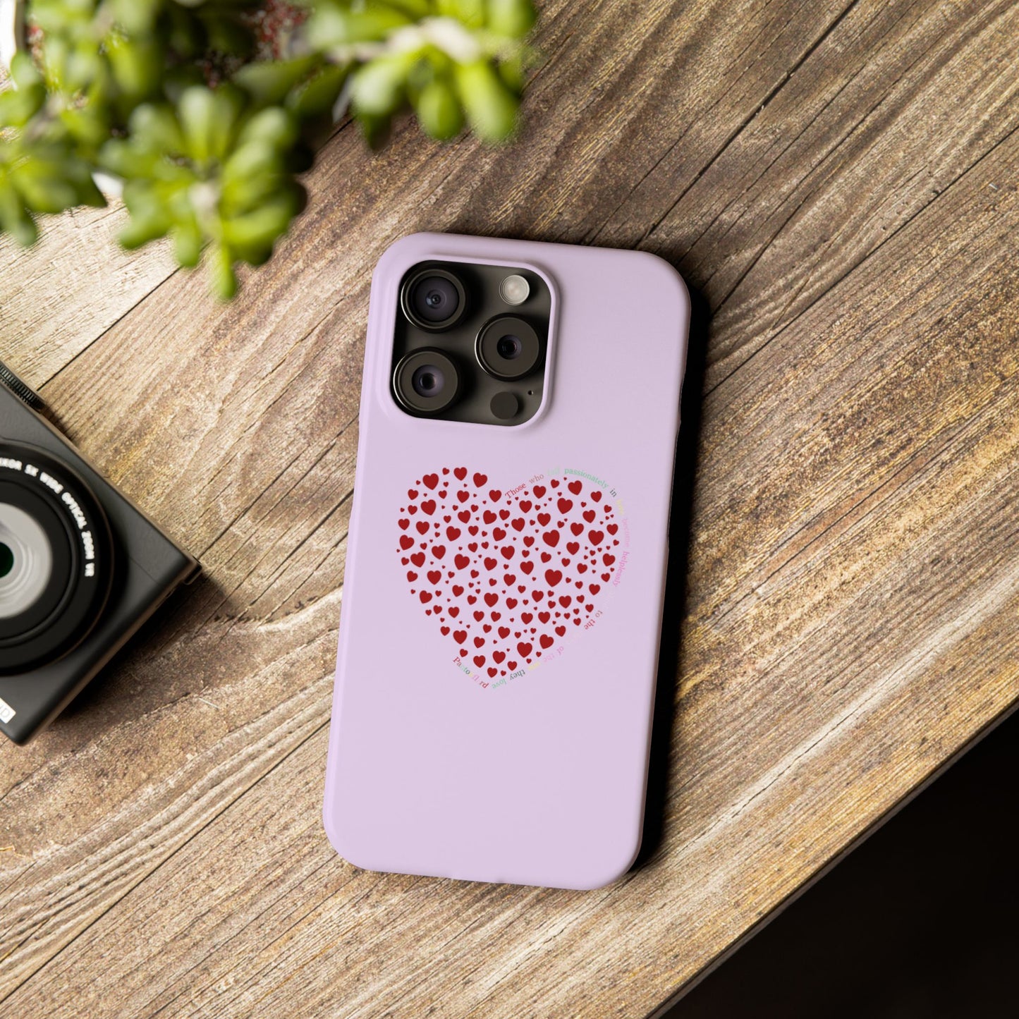Funda delgada Red Heart para iPhone