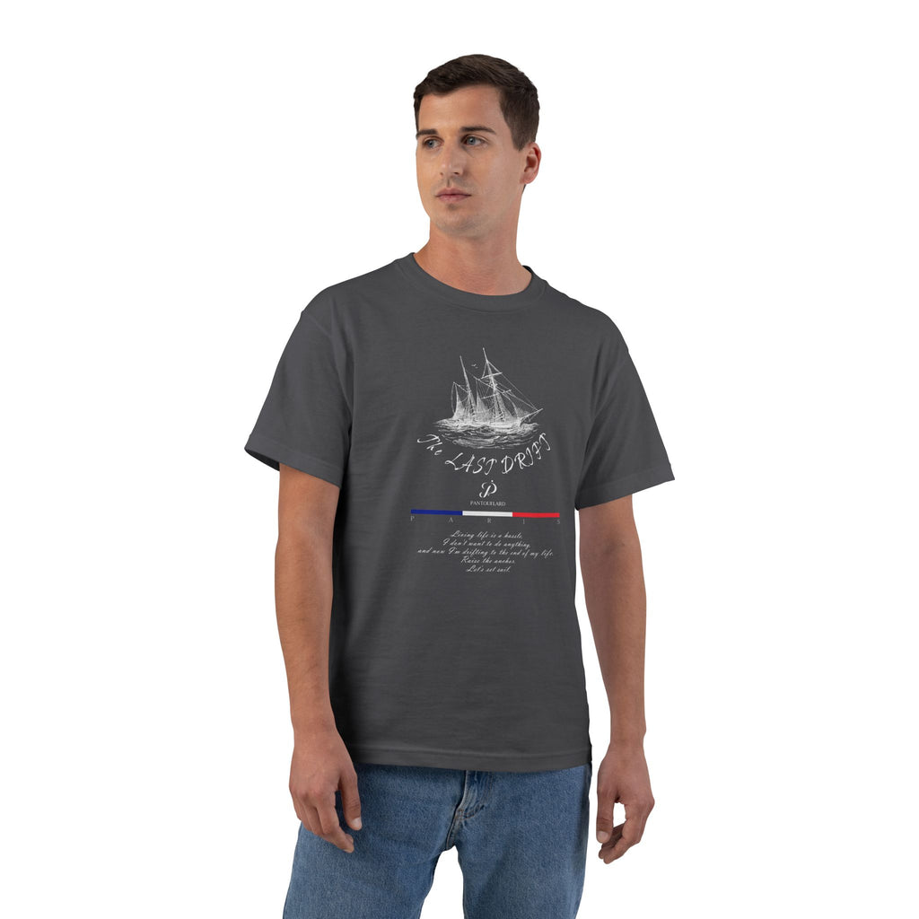 Unisex Black Hanes Vintage Ship Graphic 100% Cotton T-Shirt
