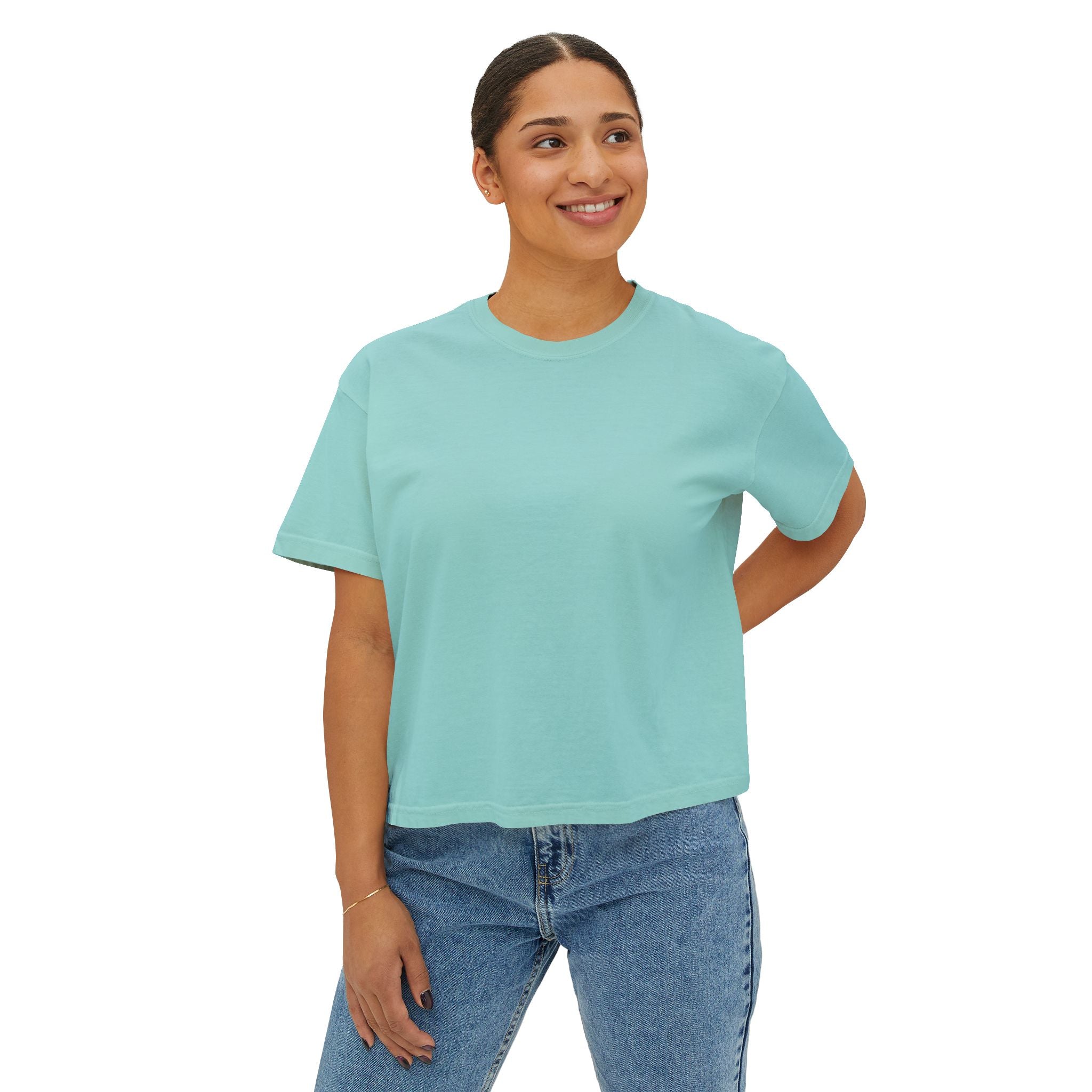 Women's White Pantouflard Carriage Cotton Boxy Tee